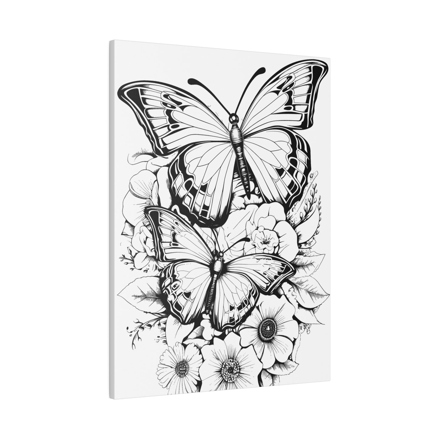 Butterfly Coloring Canvas, Stretched, 0.75"