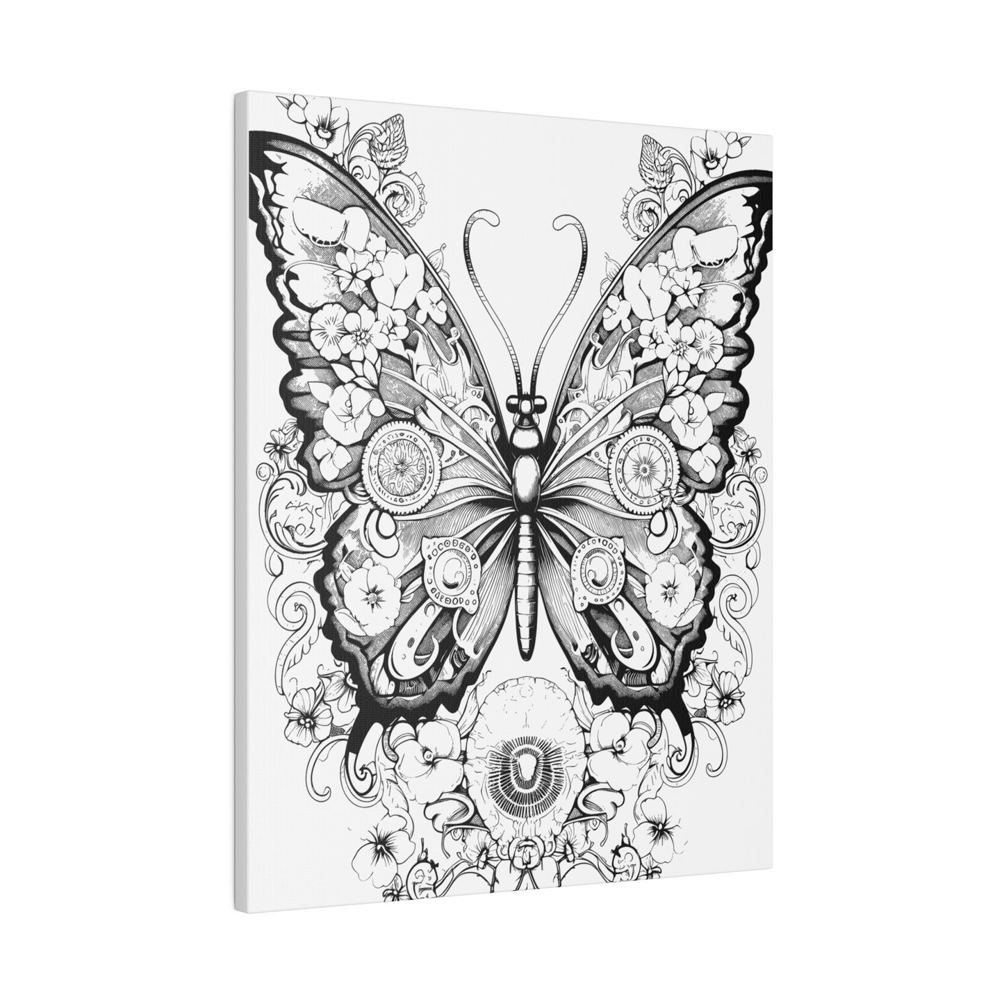 Butterfly Coloring Canvas, Stretched, 0.75"