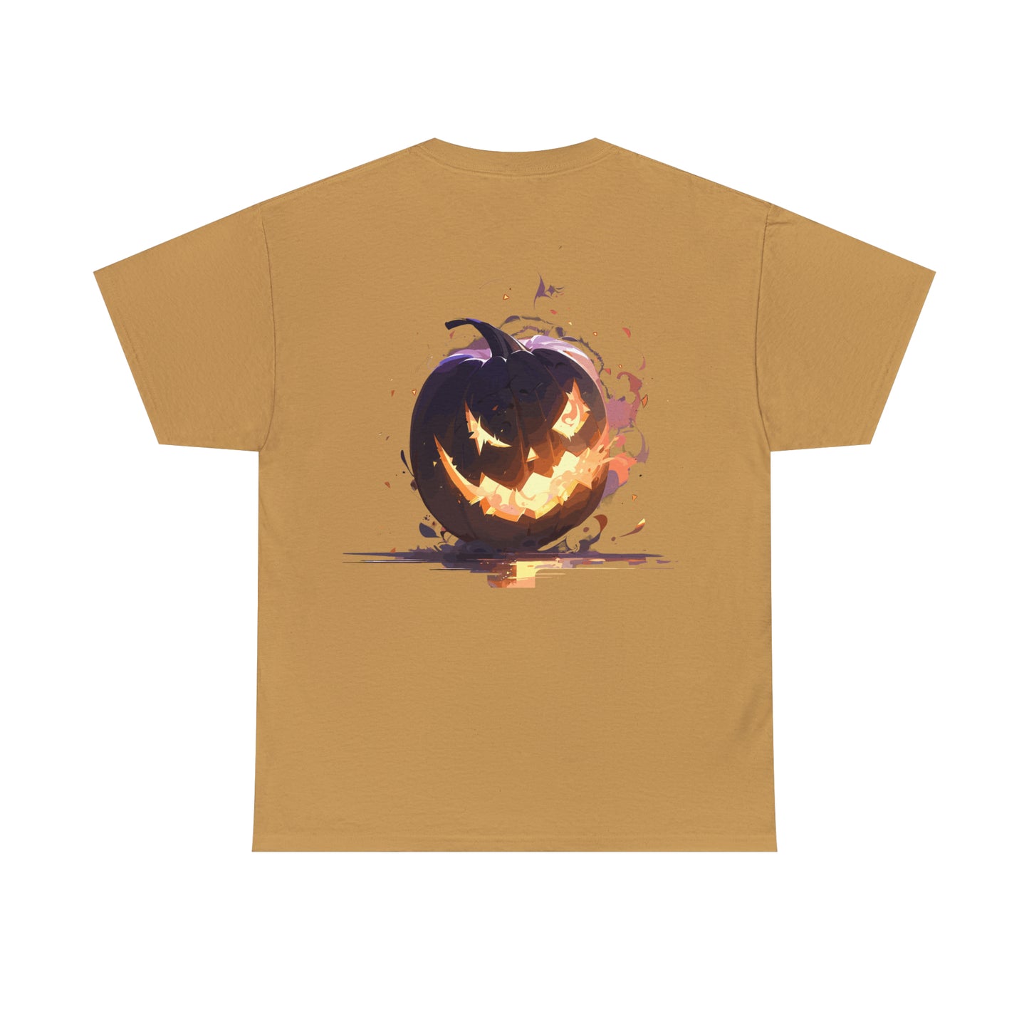 Halloween Scary Pumpkin Unisex Heavy Cotton Tee