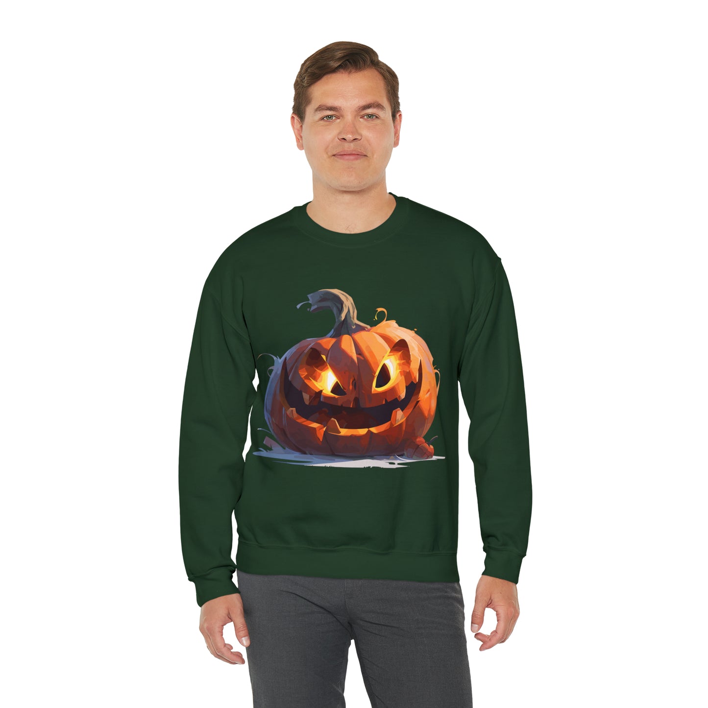 Halloween Pumpkin Crewneck Sweatshirt