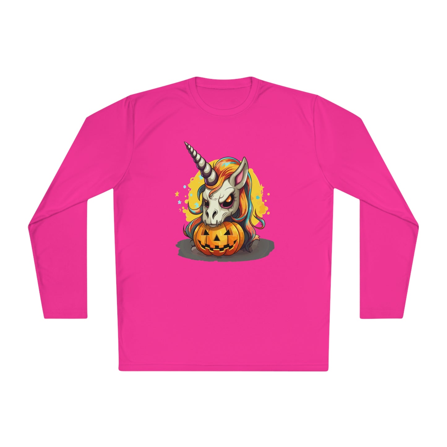 Halloween Scary Unicorn Unisex Lightweight Long Sleeve Tee