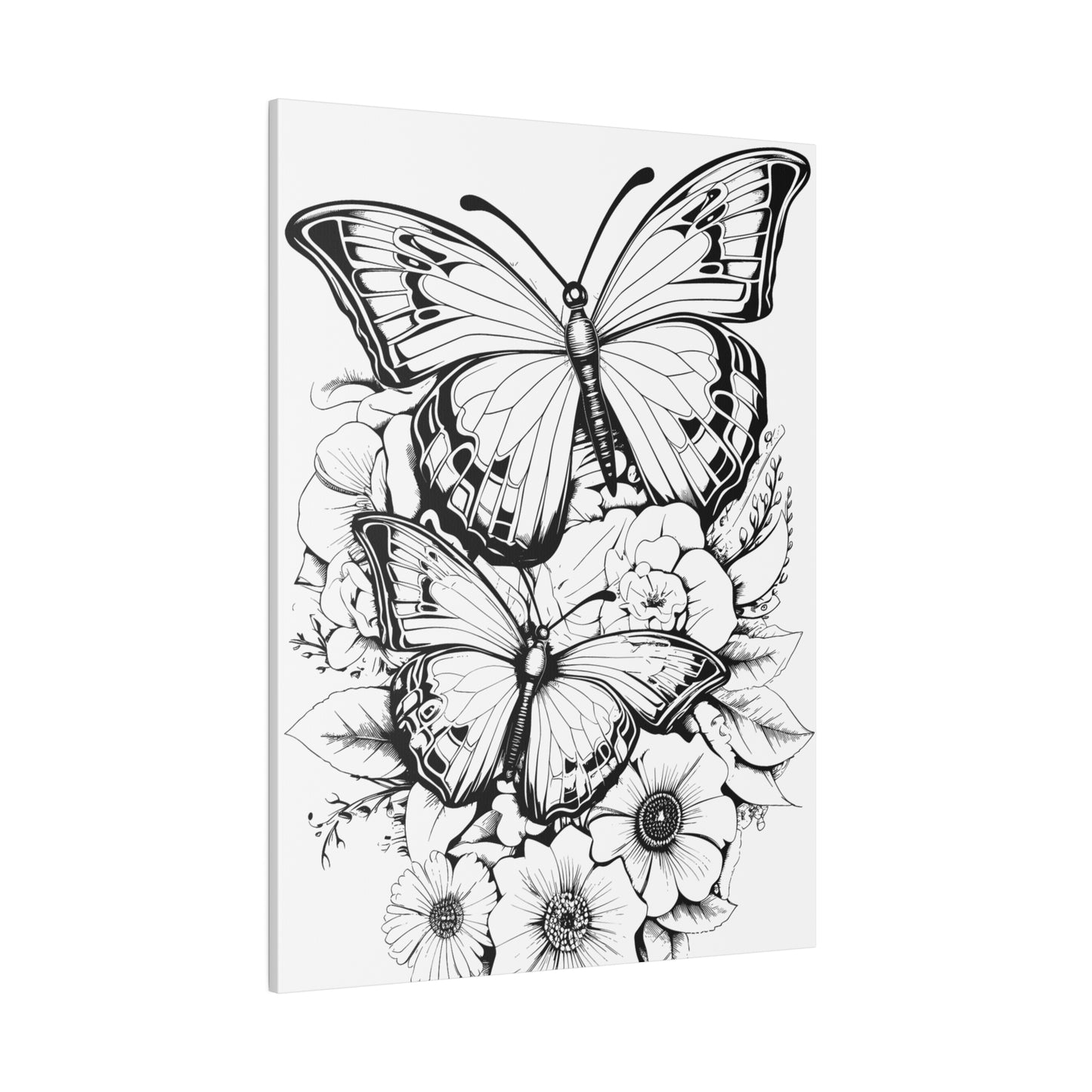 Butterfly Coloring Canvas, Stretched, 0.75"