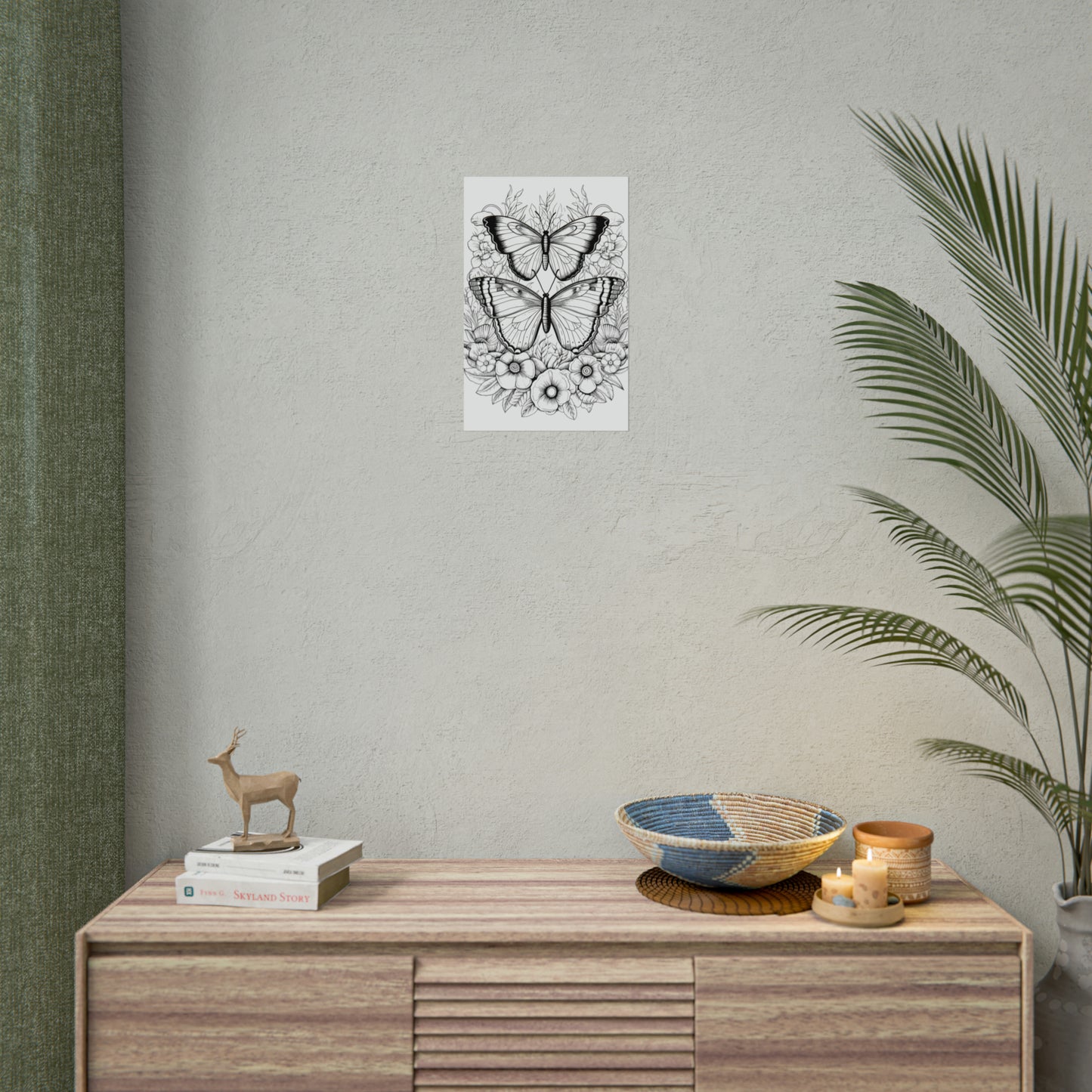 Butterfly Coloring Art Posters