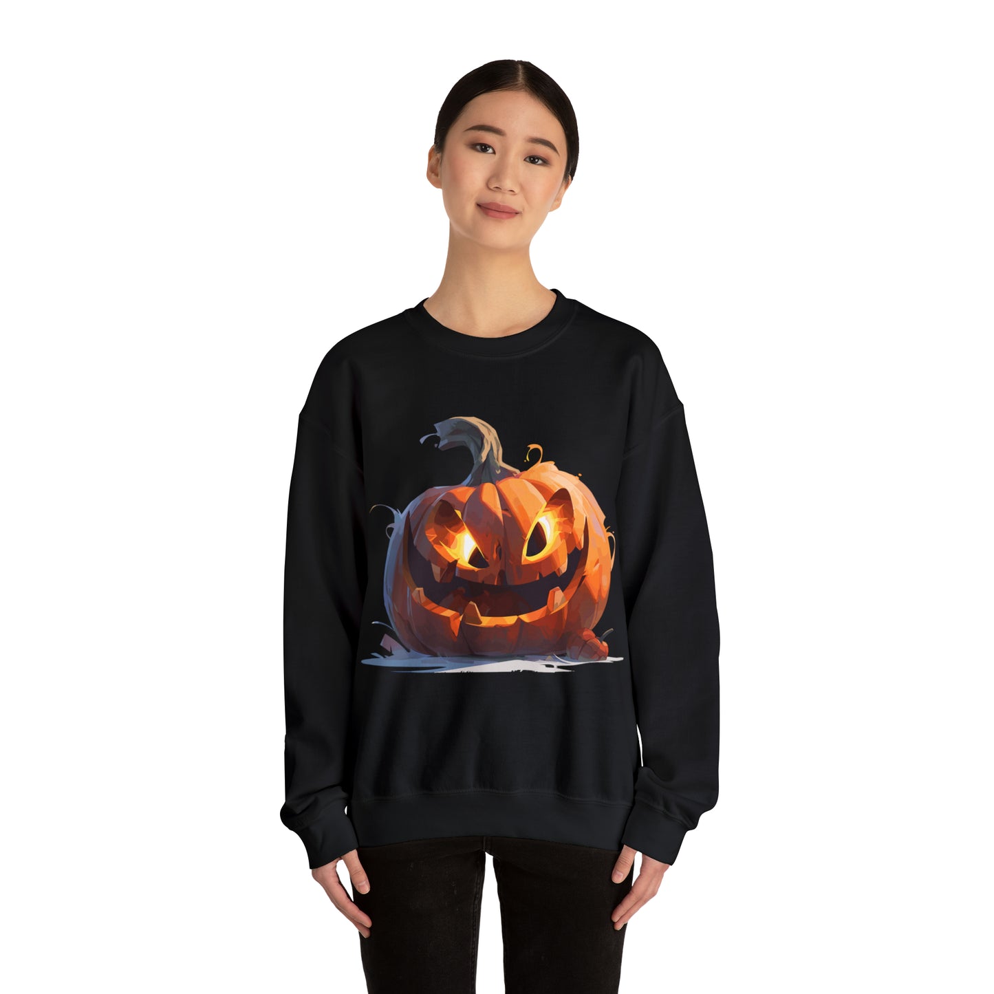 Halloween Scary Pumpkin Scary Unicorn Crewneck Sweatshirt