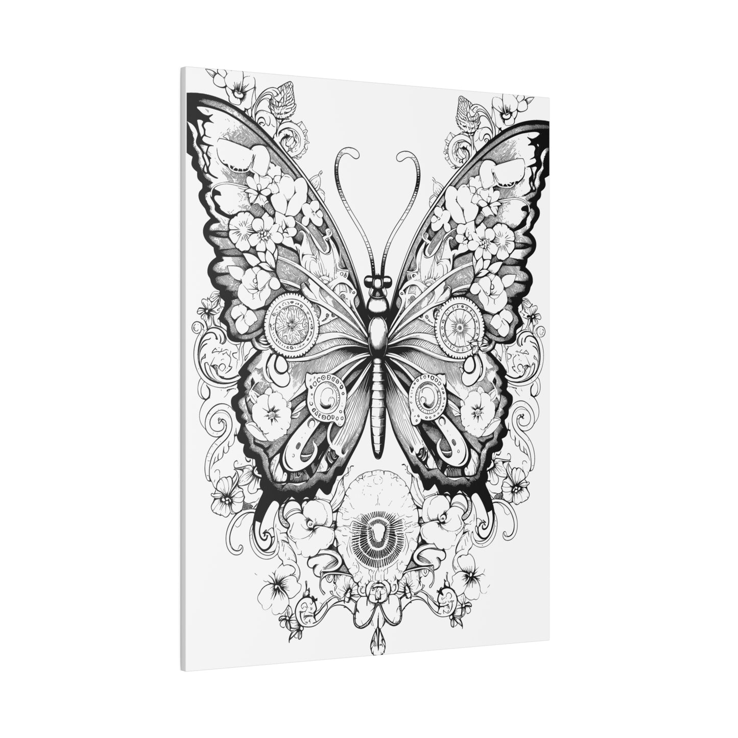 Butterfly Coloring Canvas, Stretched, 0.75"