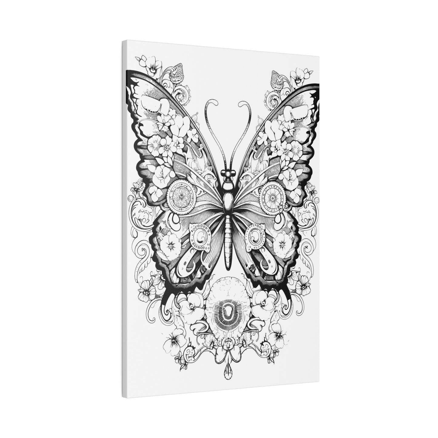 Butterfly Coloring Canvas, Stretched, 0.75"