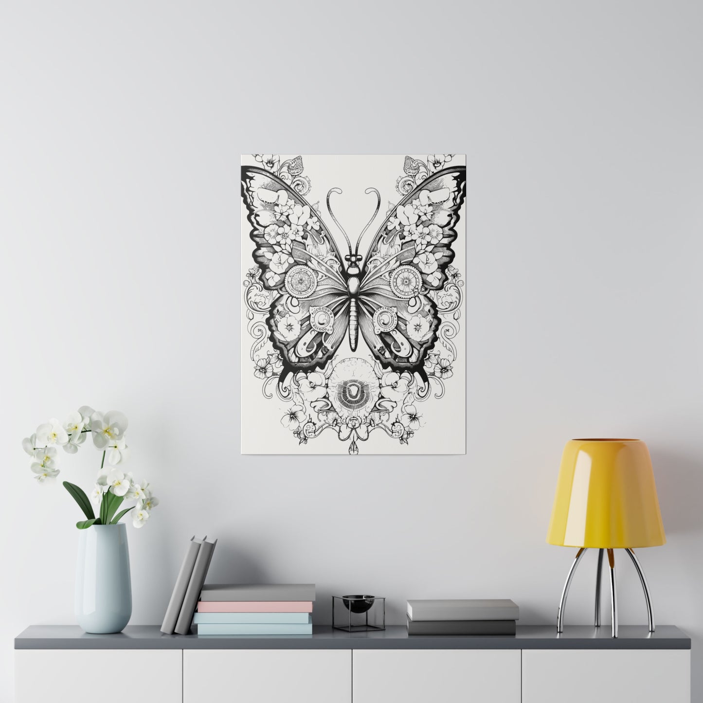 Butterfly Coloring Canvas, Stretched, 0.75"