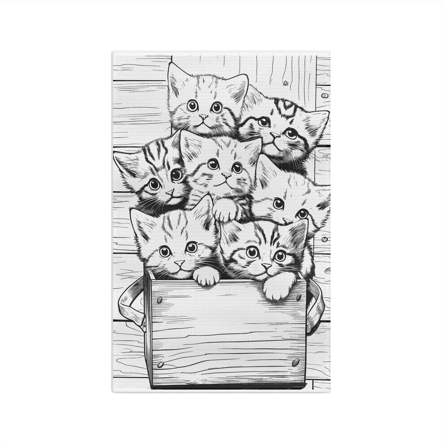 Box of Kittens Soft Tea Towel