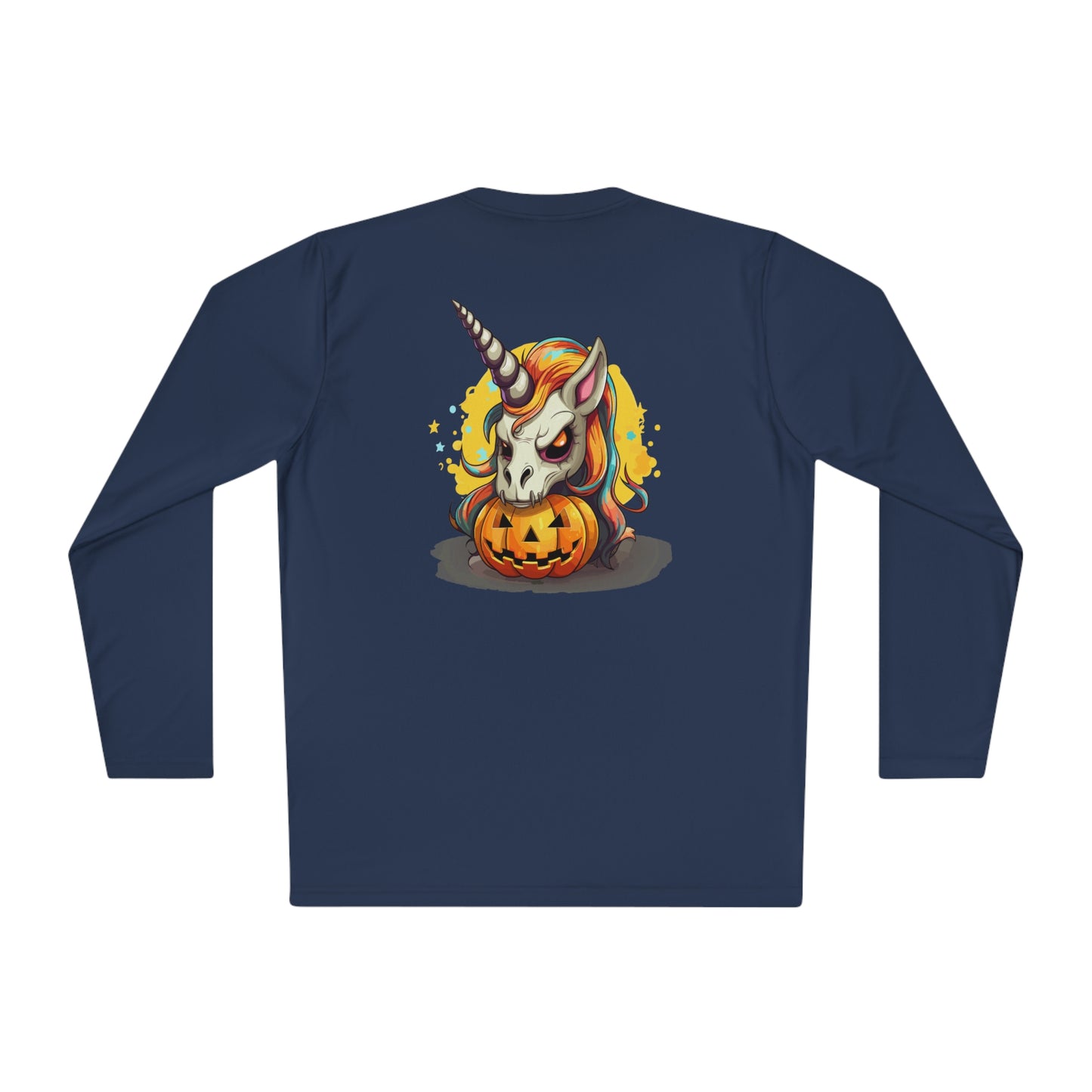 Halloween Scary Unicorn Unisex Lightweight Long Sleeve Tee