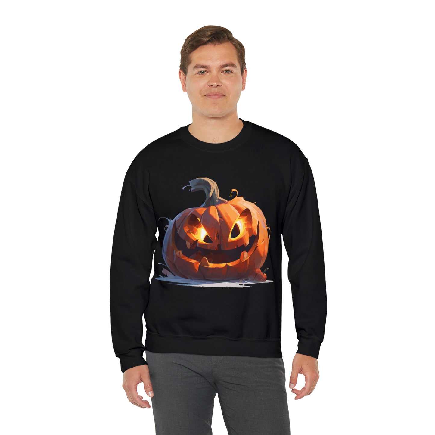 Halloween Pumpkin Crewneck Sweatshirt