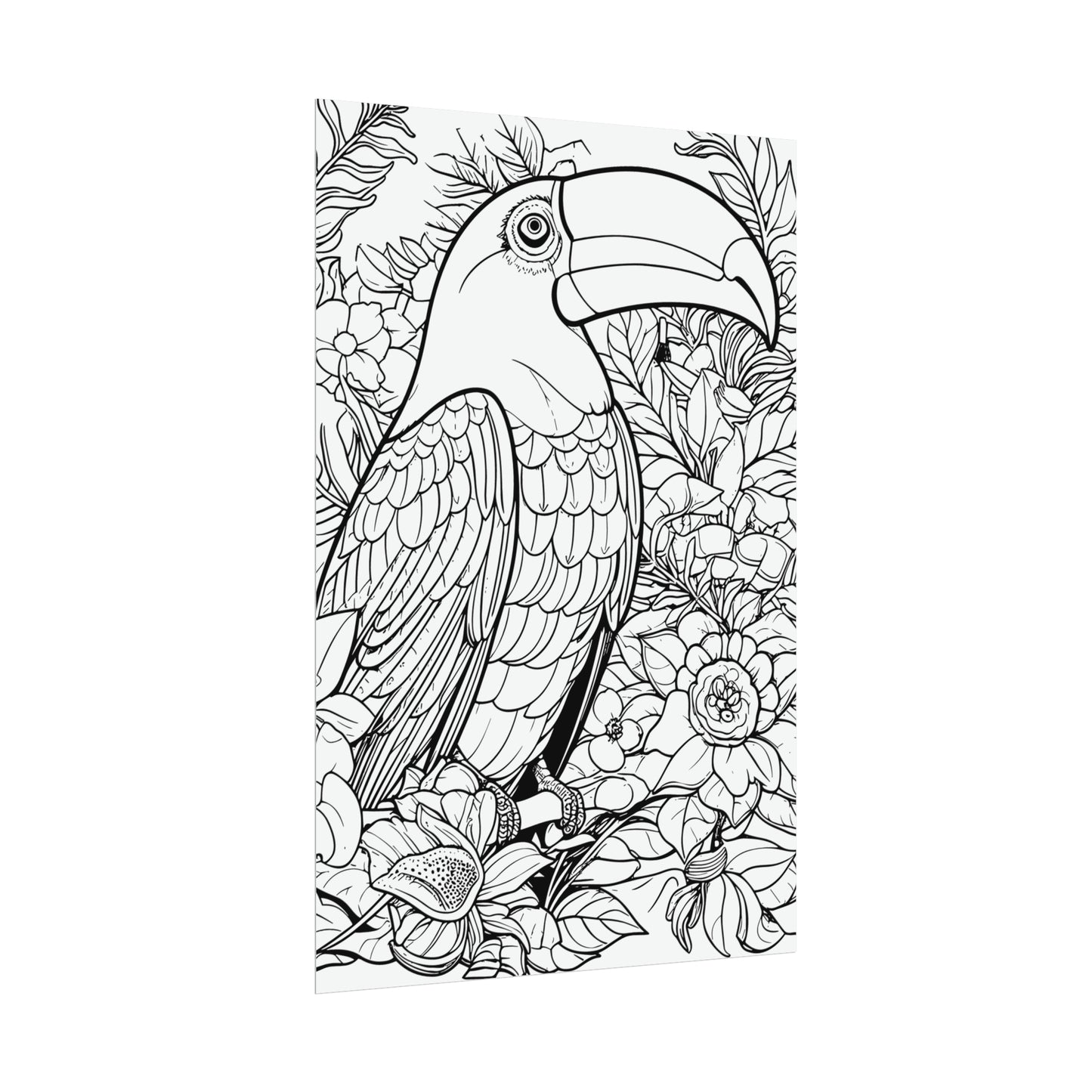 Toucan Exotic Birds Coloring Art Posters