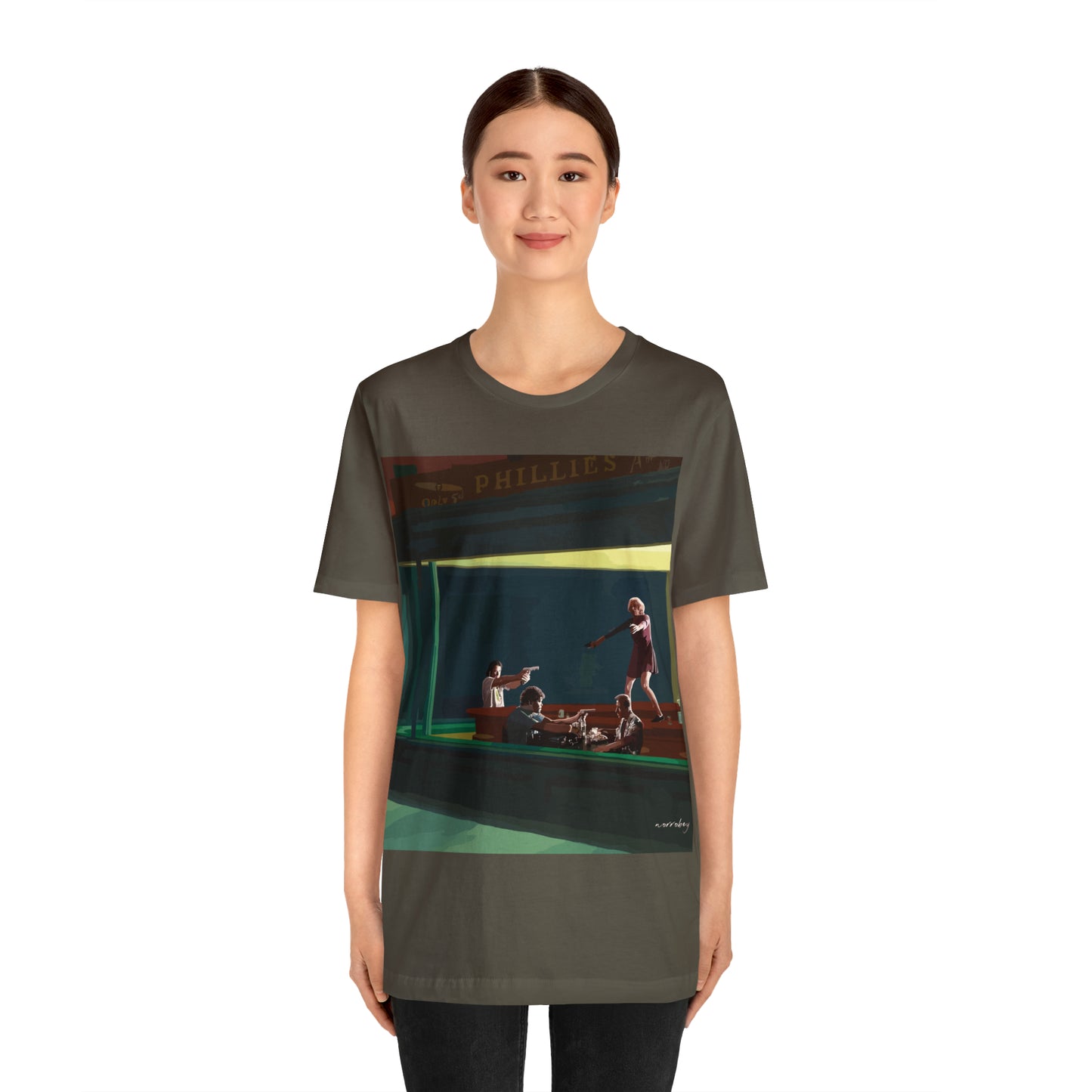 Pulp Nighthawks Whimsical T- Shirt