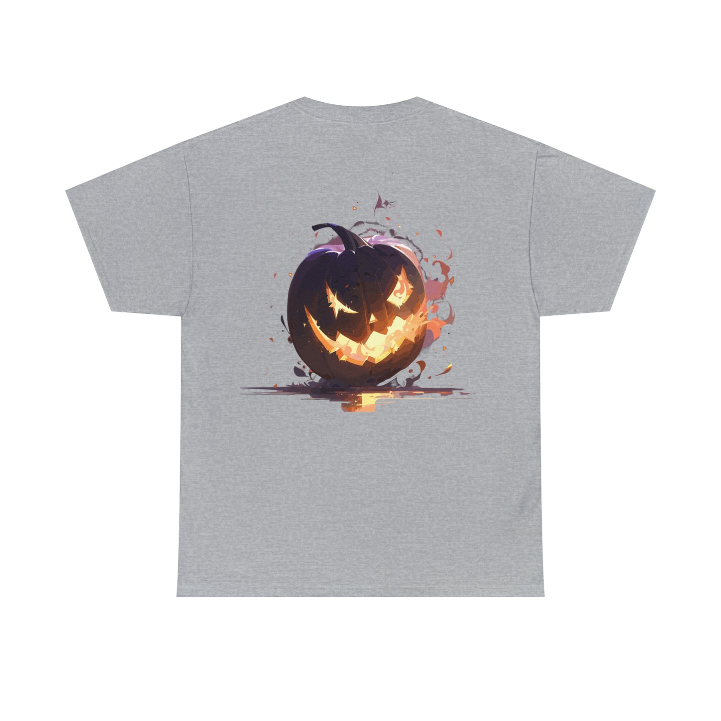 Halloween Scary Pumpkin Unisex Heavy Cotton Tee