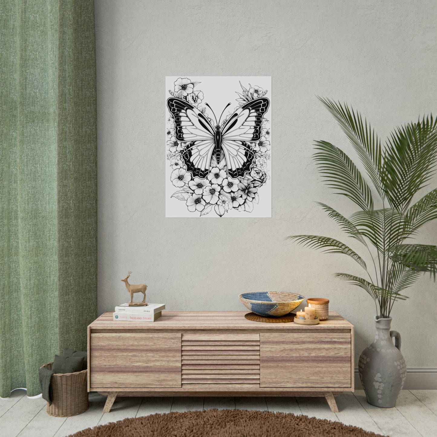 Butterfly Coloring Art Posters