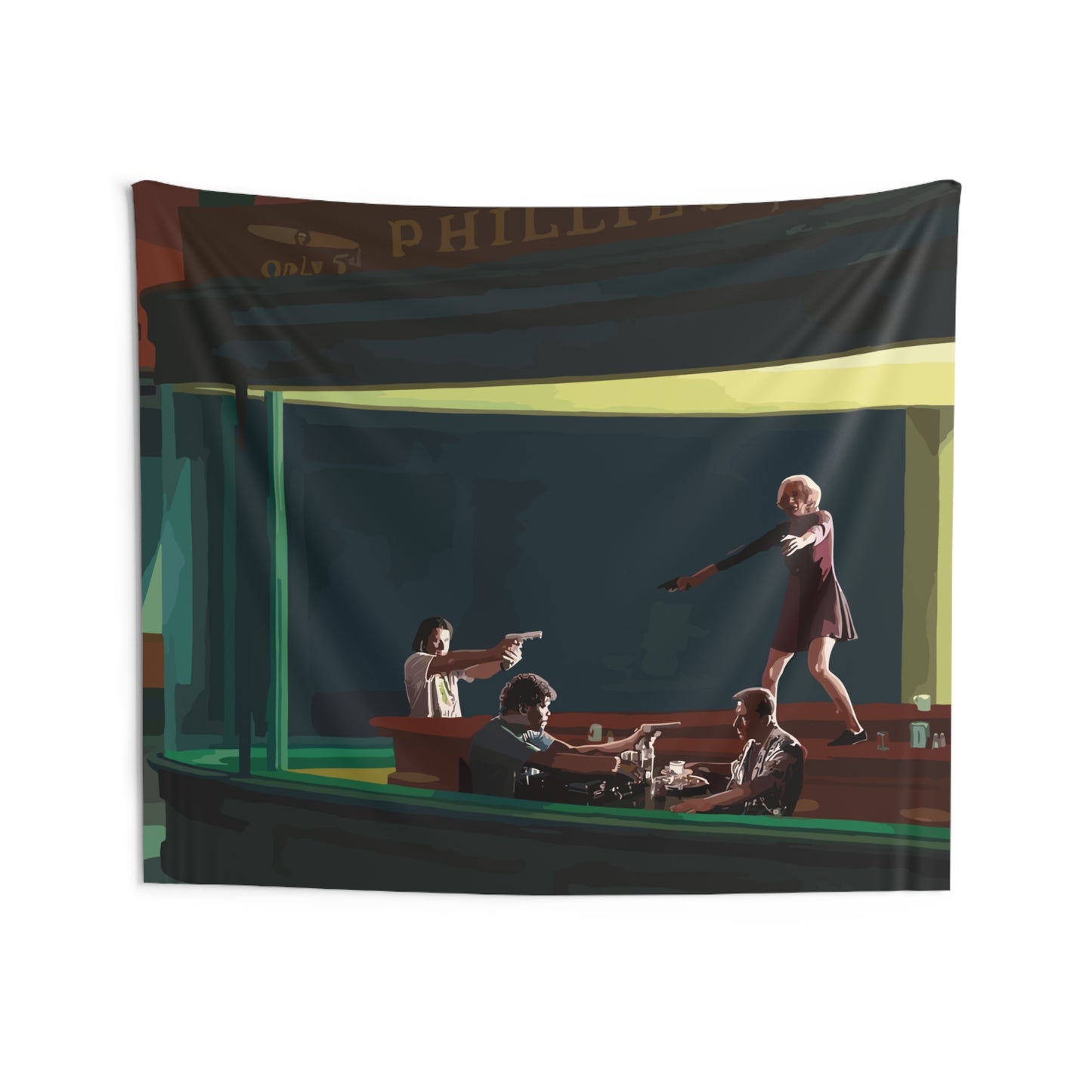 Pulp Nighthawks Whimsical Indoor Wall Tapestries