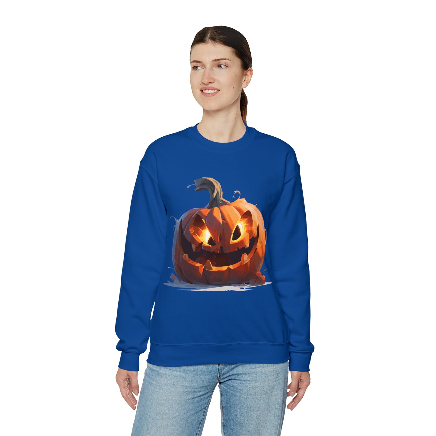 Halloween Scary Pumpkin Scary Unicorn Crewneck Sweatshirt