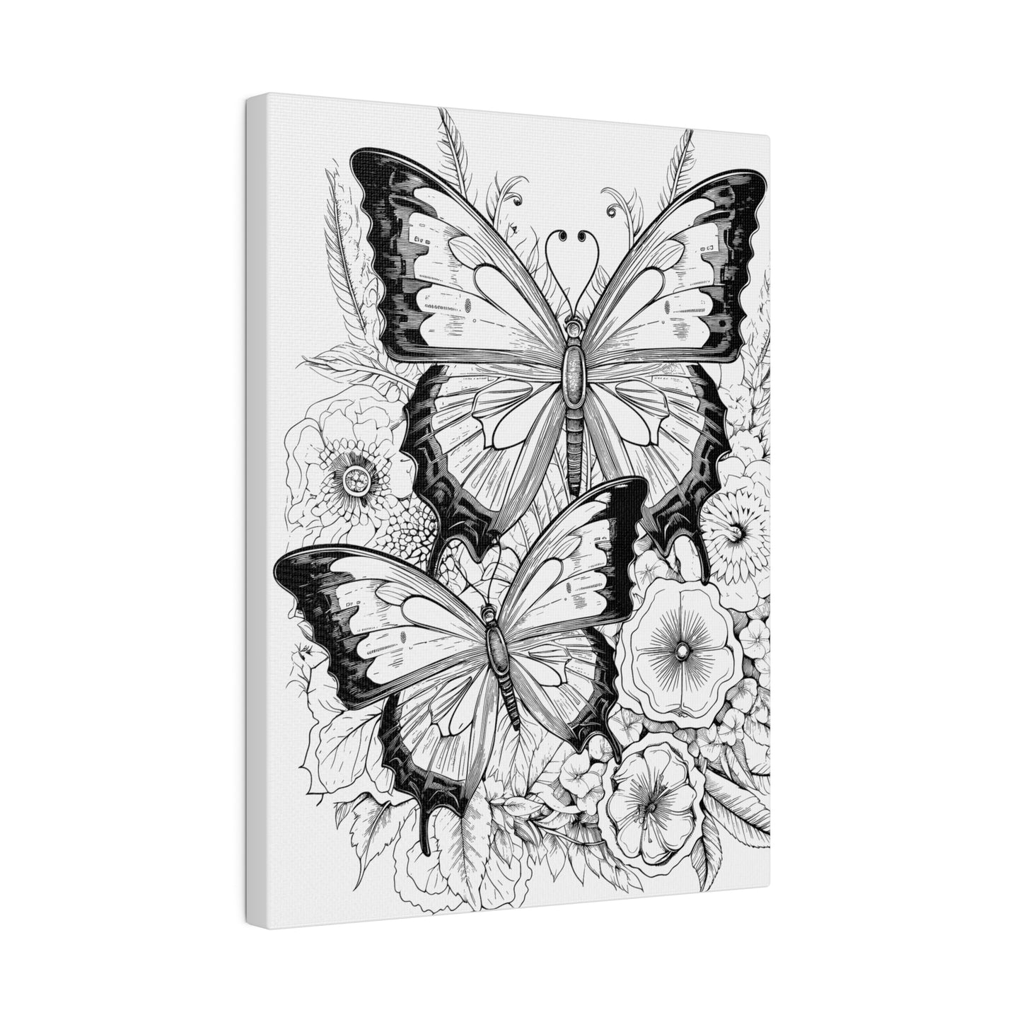 Butterfly Coloring Canvas, Stretched, 0.75"