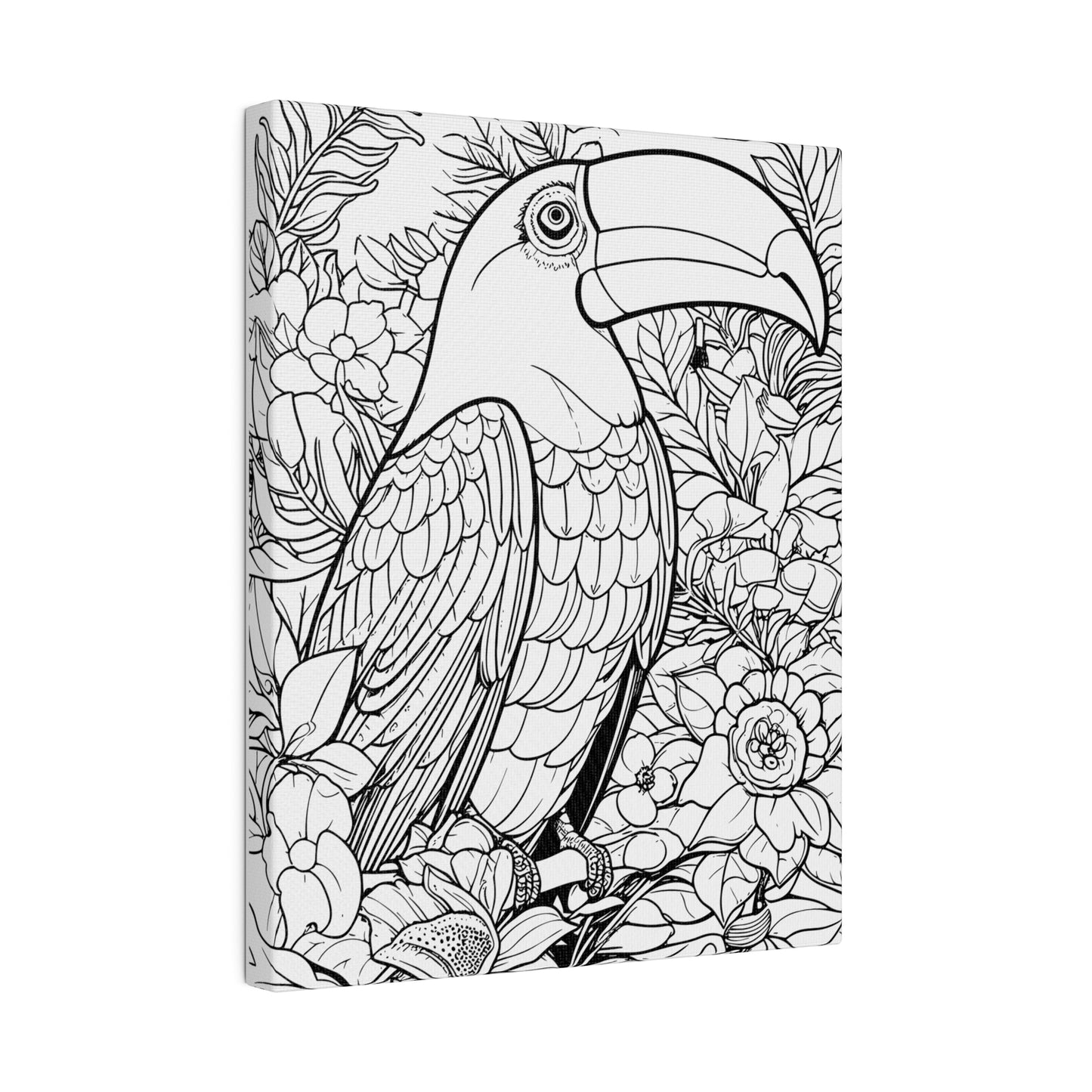 Toucan Coloring Canvas, Stretched, 0.75"