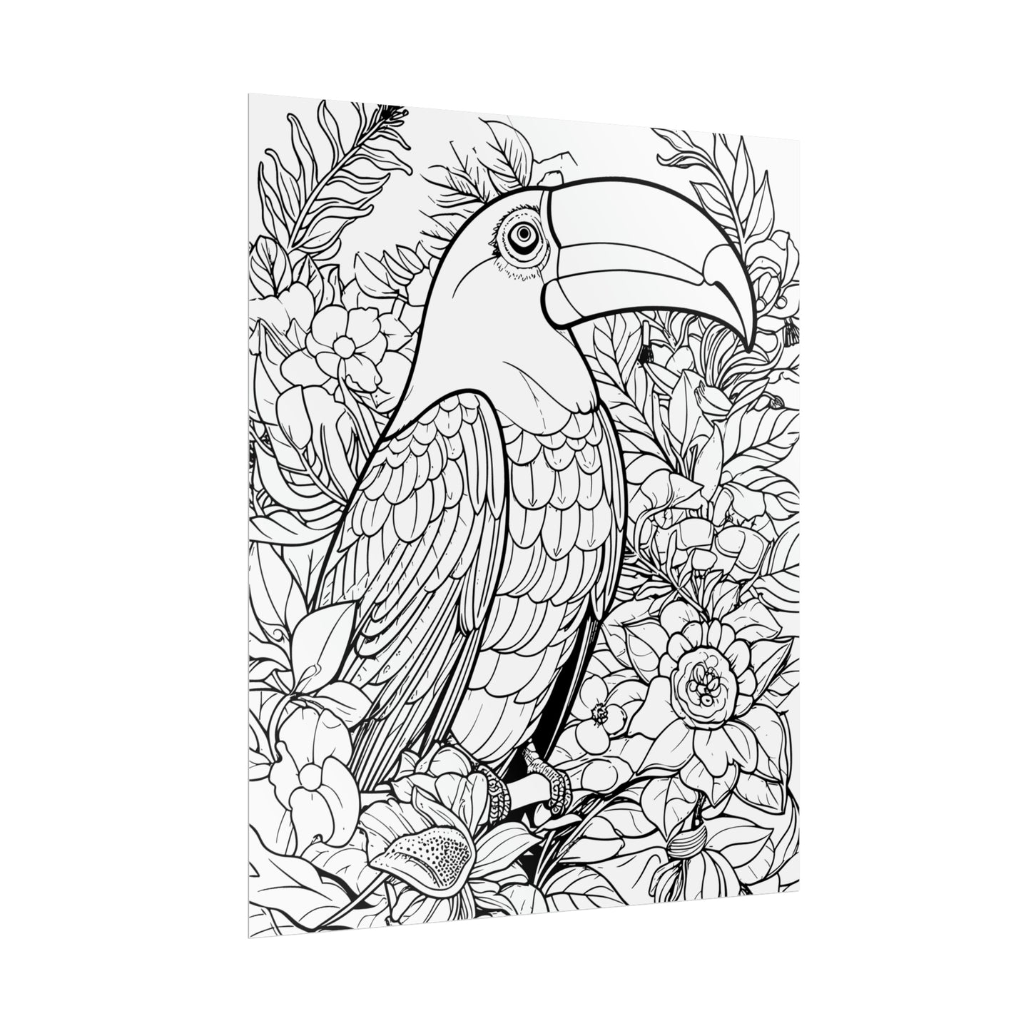 Toucan Exotic Birds Coloring Art Posters