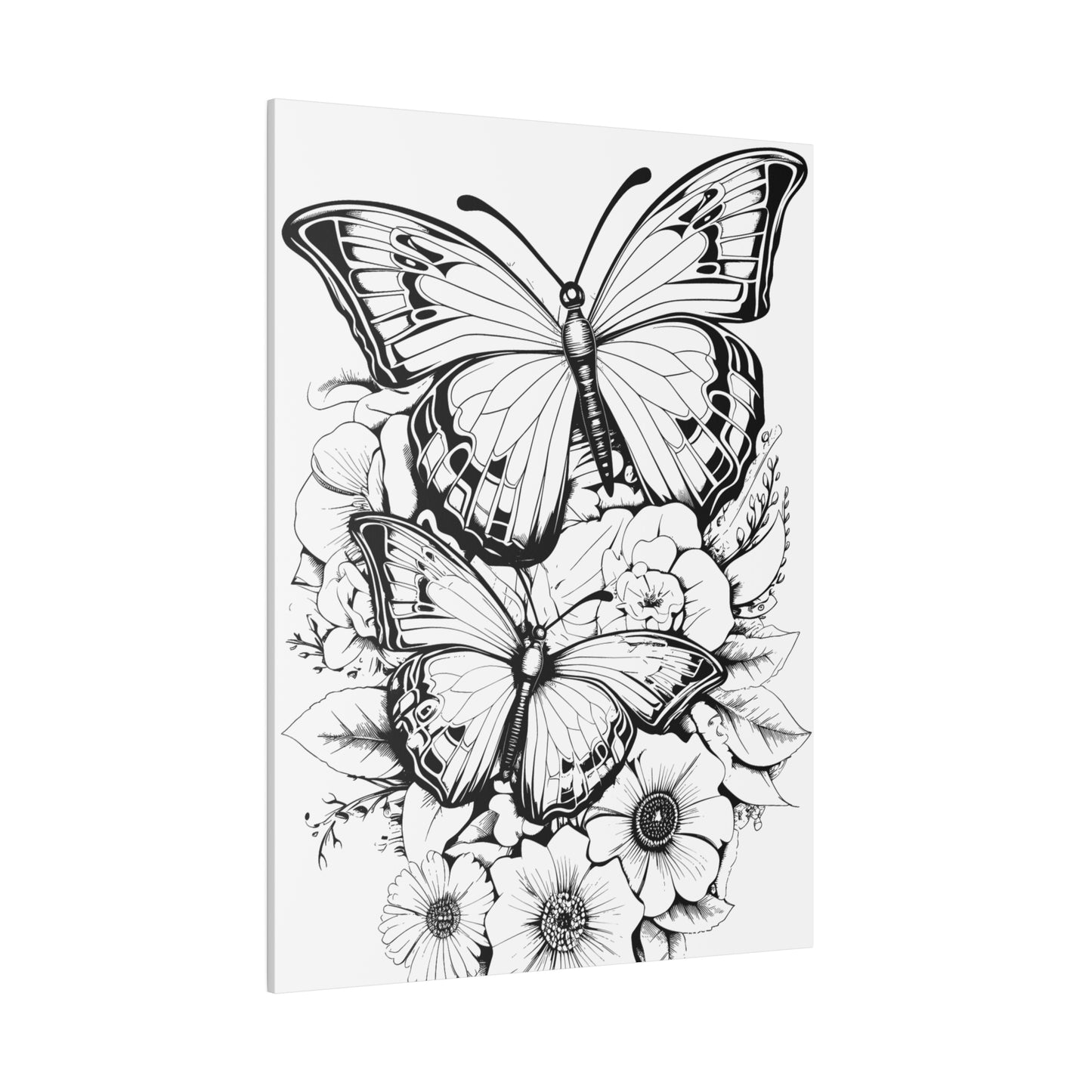 Butterfly Coloring Canvas, Stretched, 0.75"