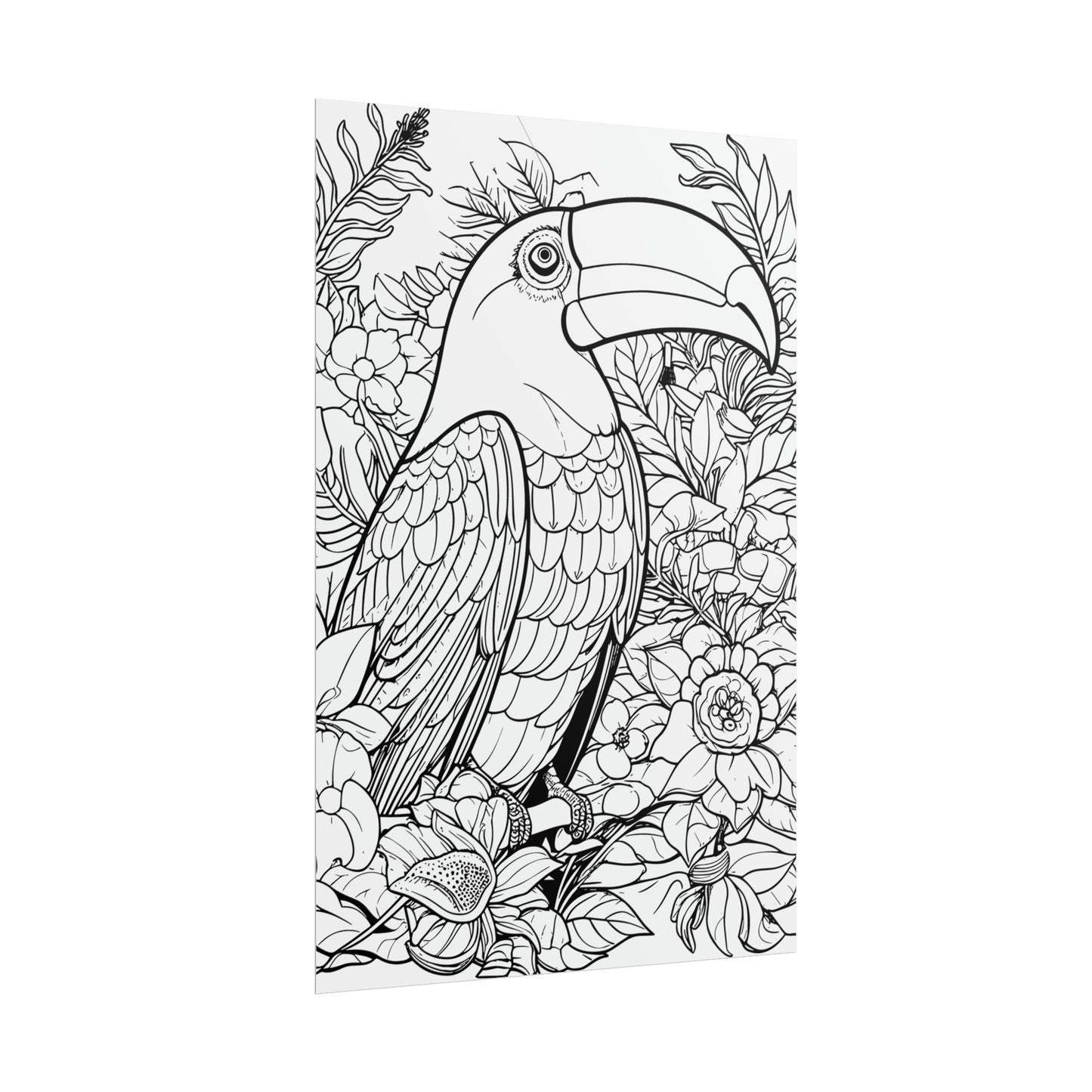 Toucan Exotic Birds Coloring Art Posters