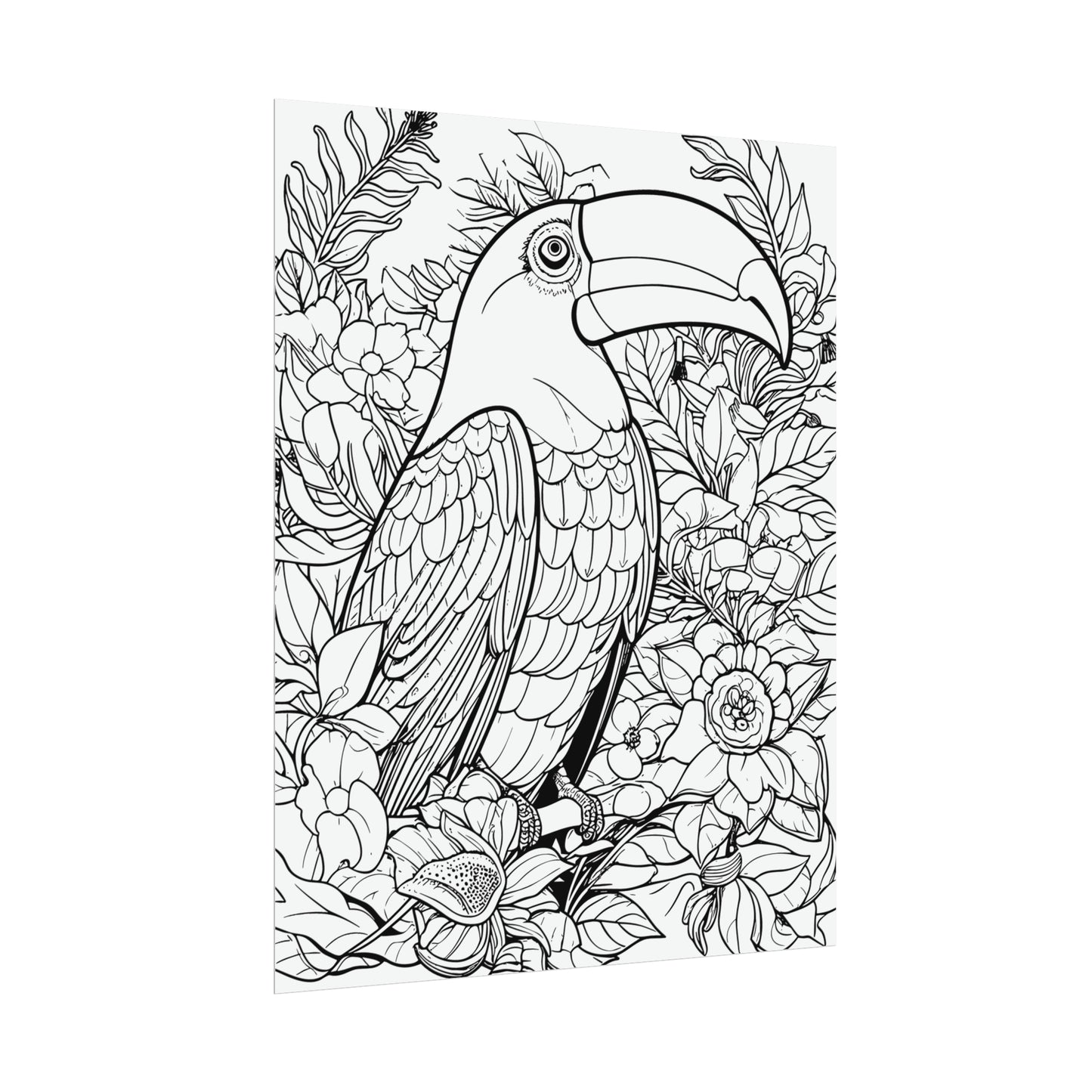 Toucan Exotic Birds Coloring Art Posters