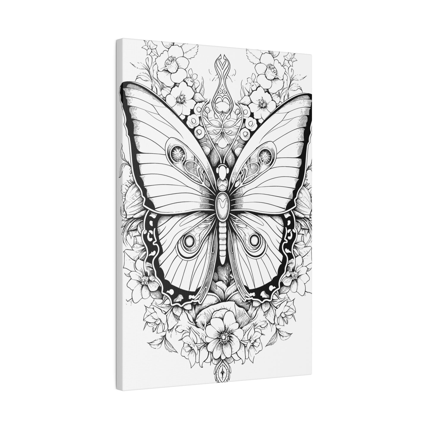 Butterfly Coloring Canvas, Stretched, 0.75"