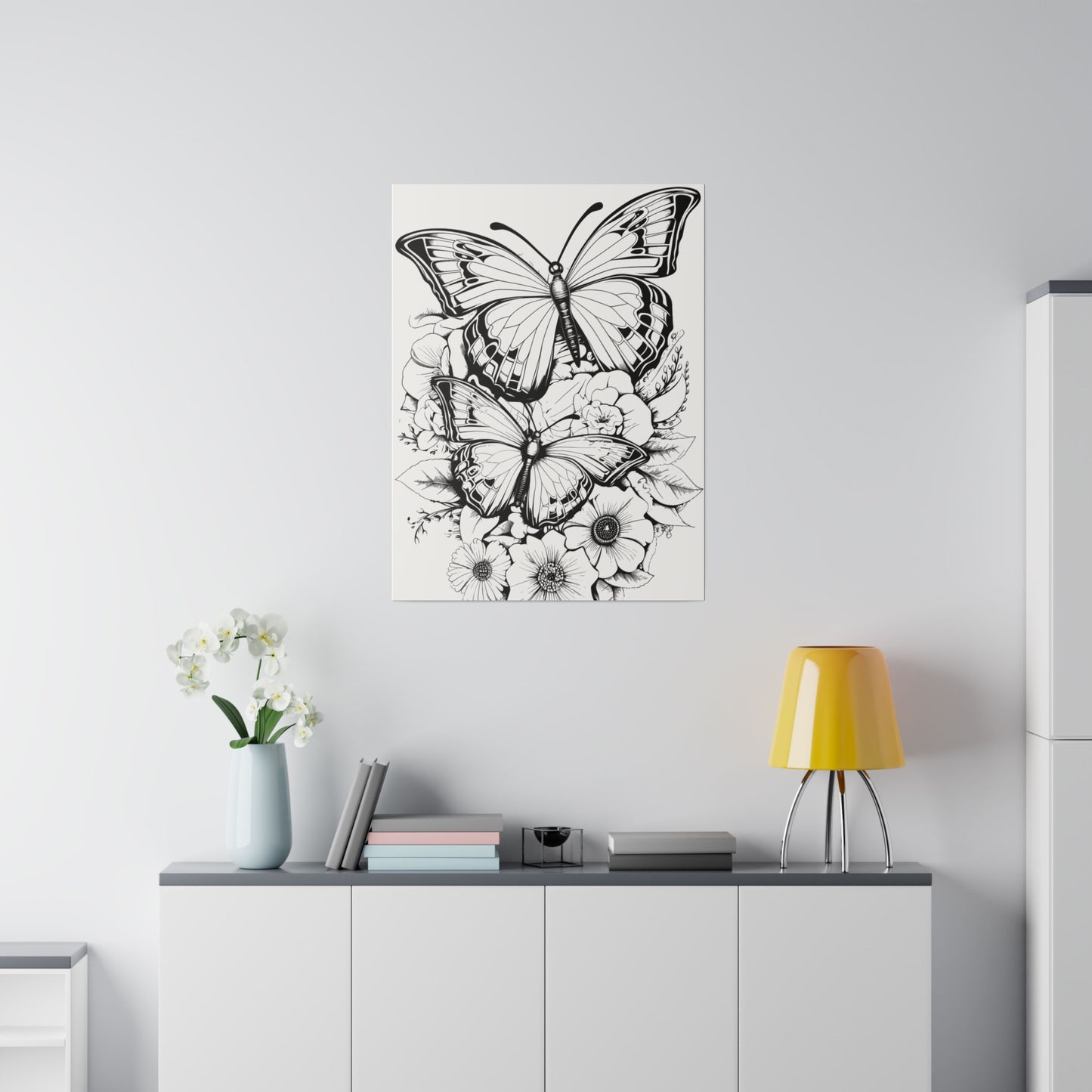 Butterfly Coloring Canvas, Stretched, 0.75"