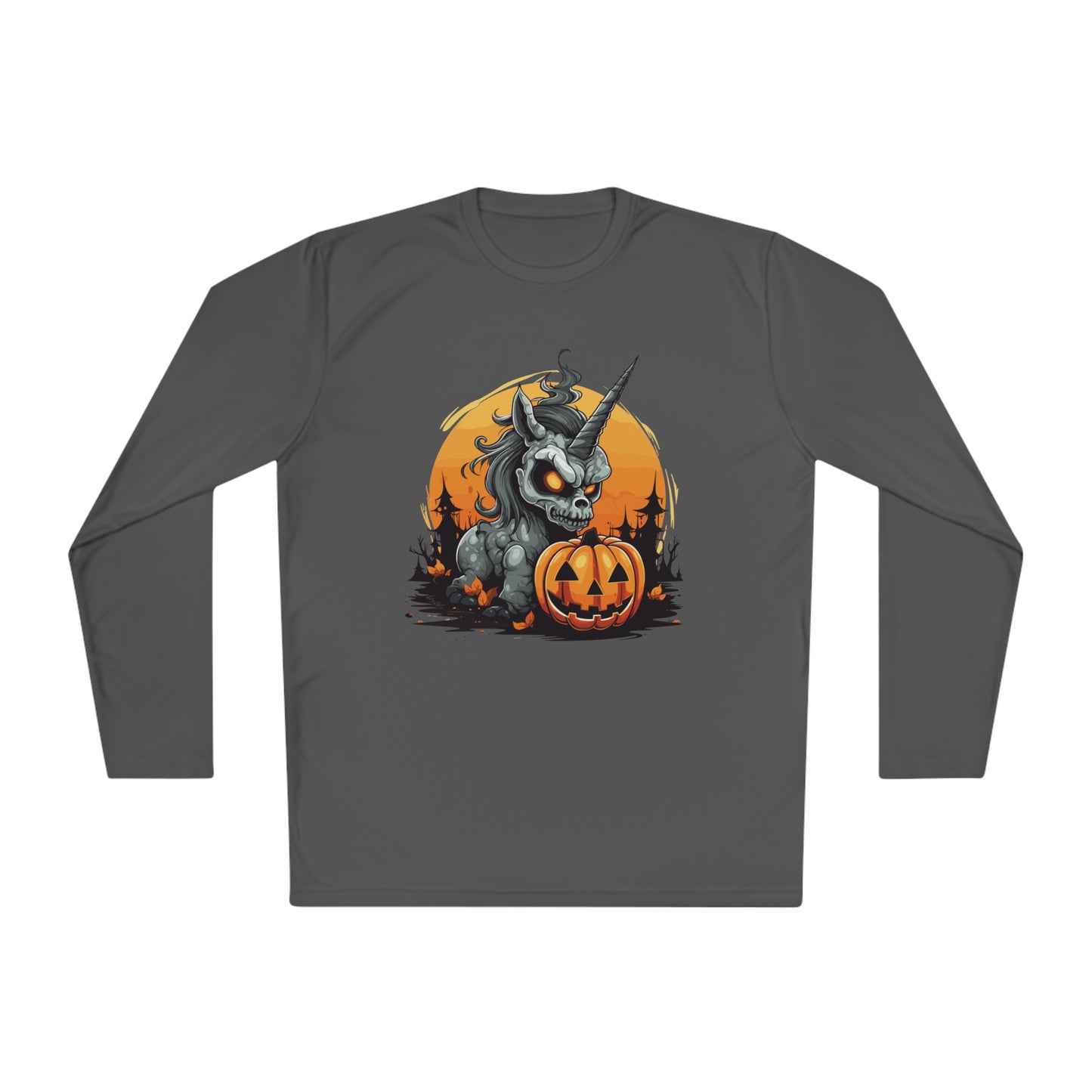 Halloween Scary Unicorn Unisex Lightweight Long Sleeve Tee