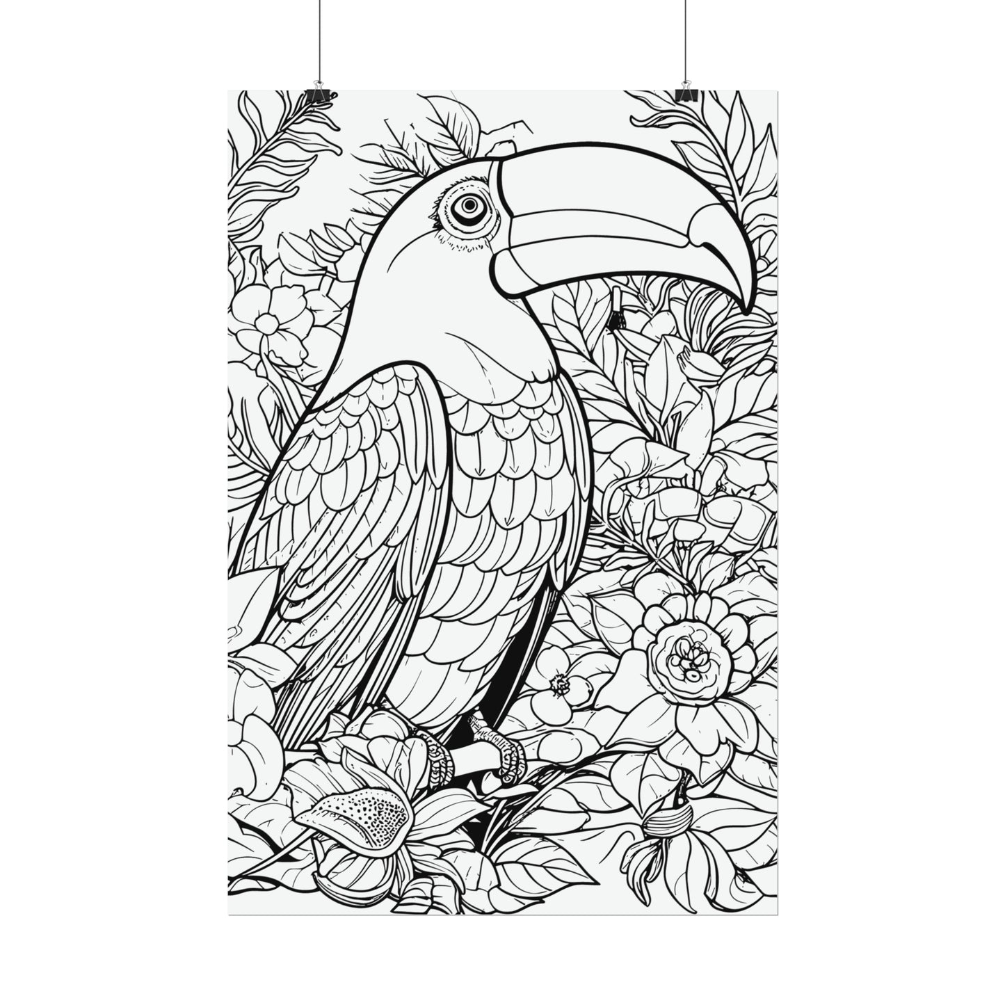 Toucan Exotic Birds Coloring Art Posters