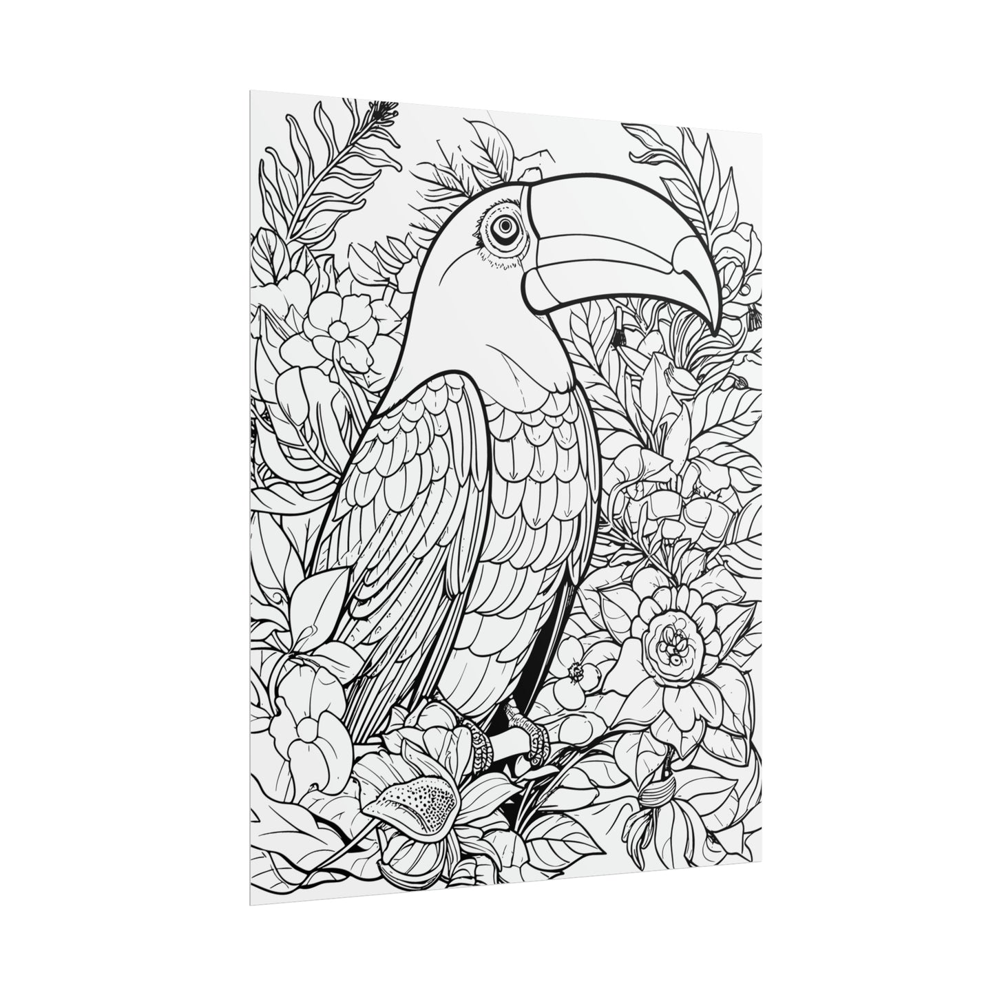 Toucan Exotic Birds Coloring Art Posters