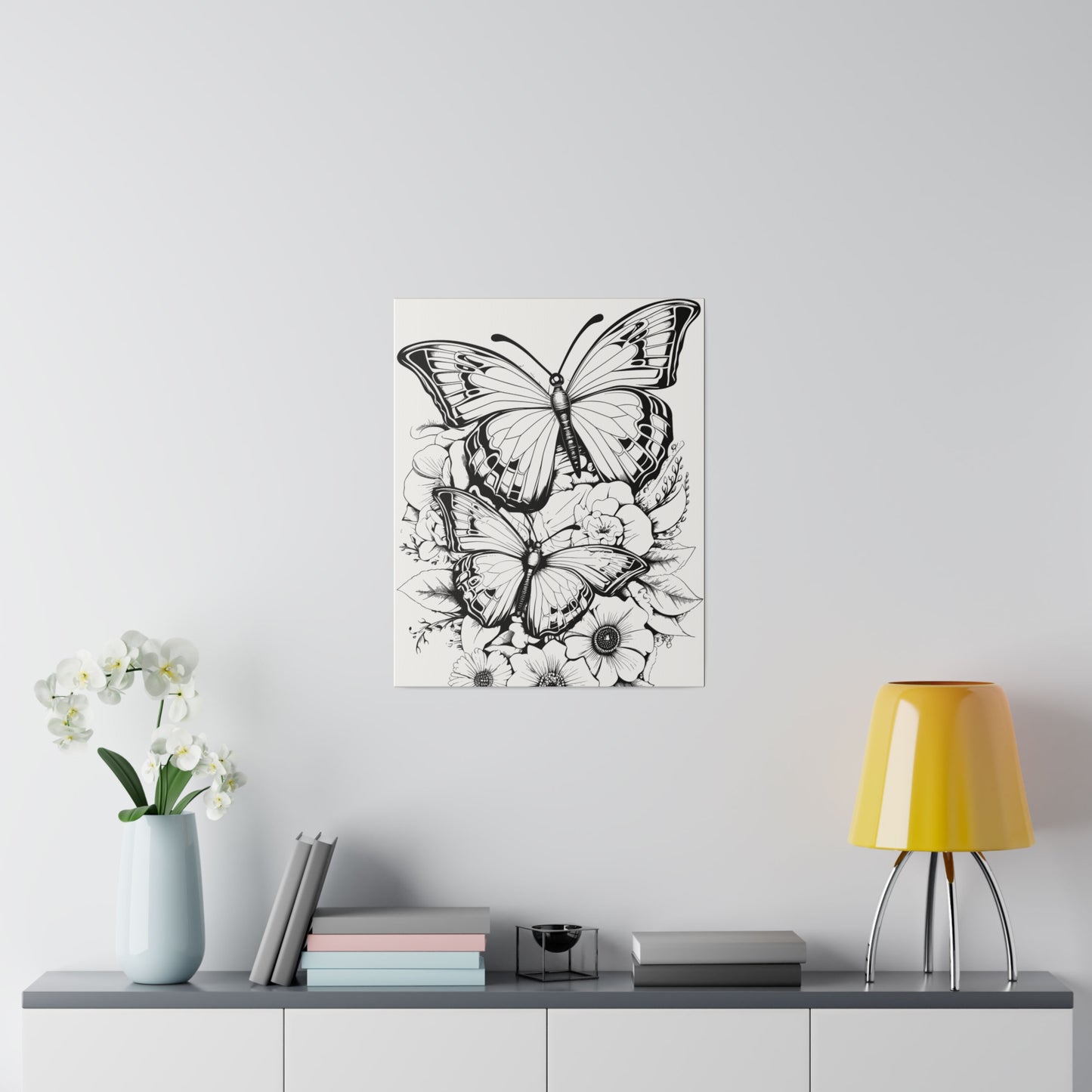 Butterfly Coloring Canvas, Stretched, 0.75"