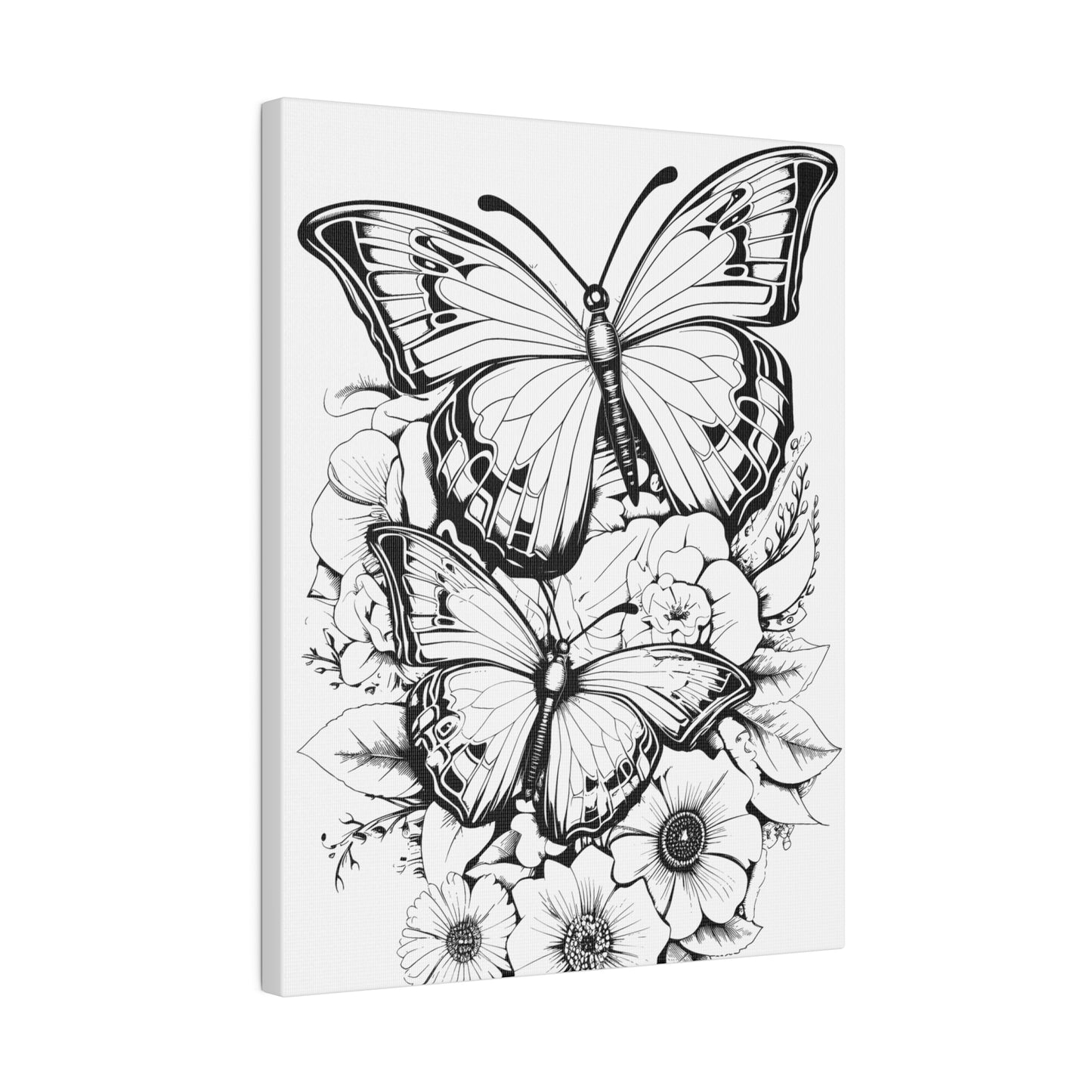 Butterfly Coloring Canvas, Stretched, 0.75"