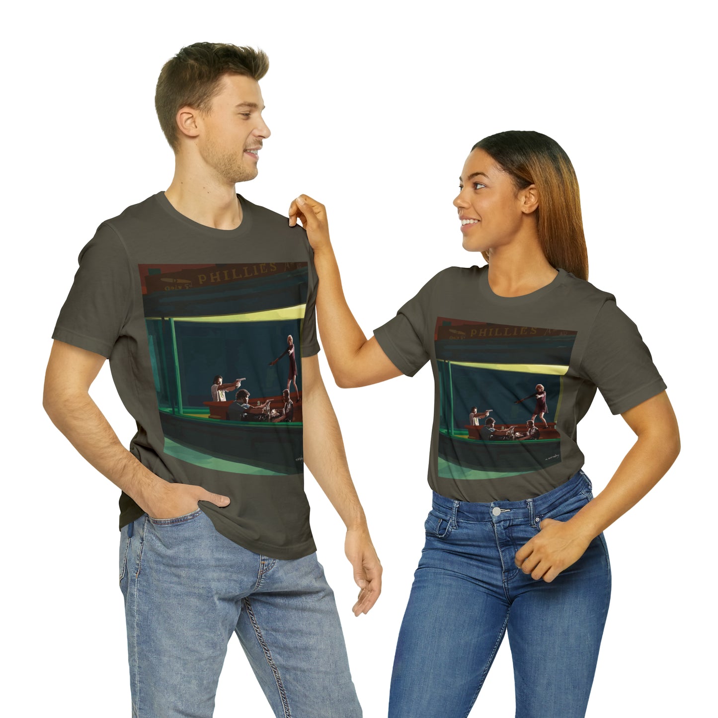 Pulp Nighthawks Whimsical T- Shirt