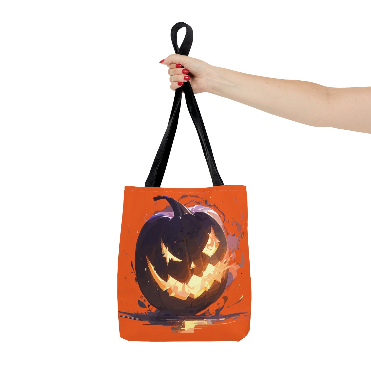 Scary Pumpkin Halloween Tote Bag (AOP)