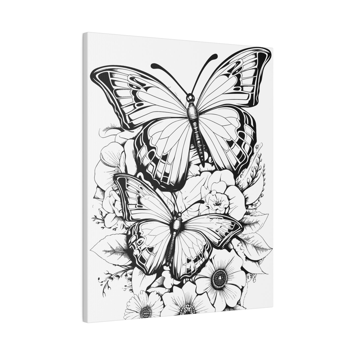 Butterfly Coloring Canvas, Stretched, 0.75"