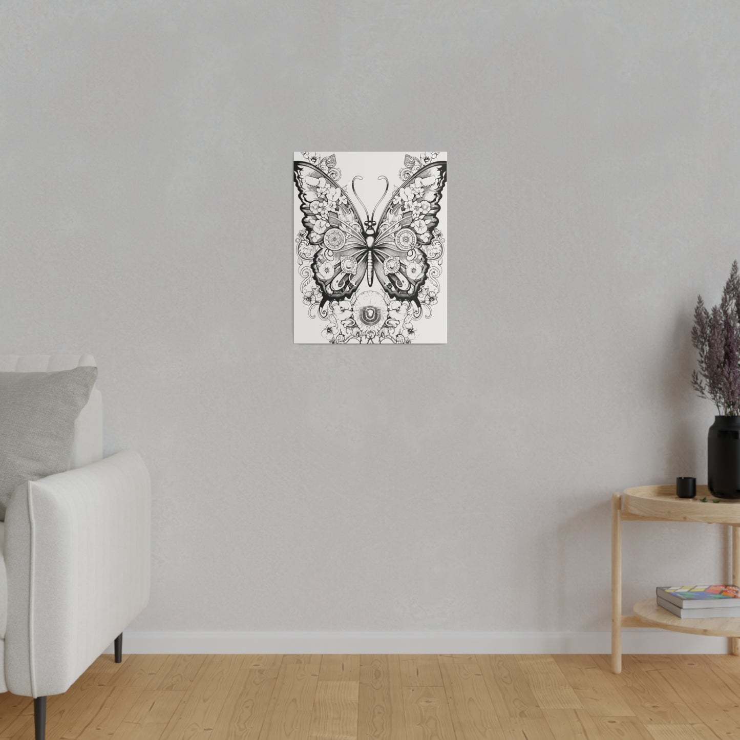 Butterfly Coloring Canvas, Stretched, 0.75"