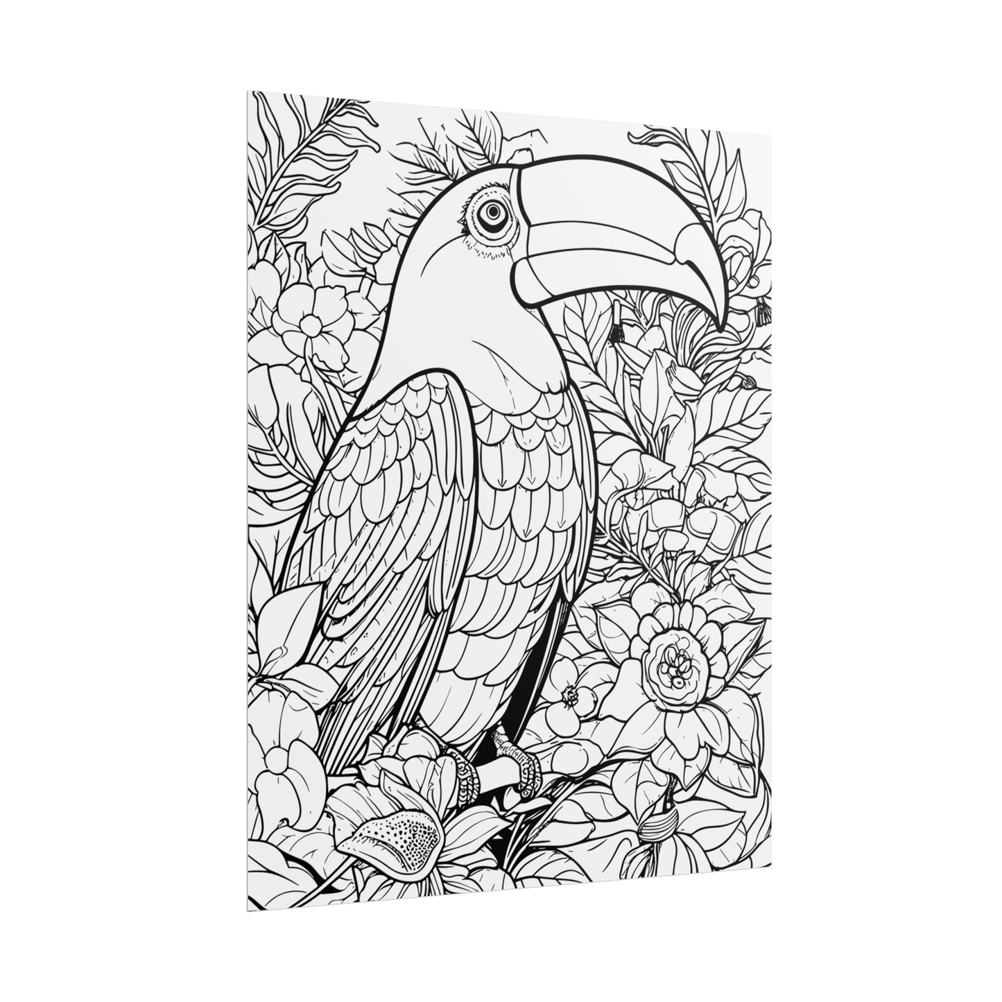 Toucan Exotic Birds Coloring Art Posters