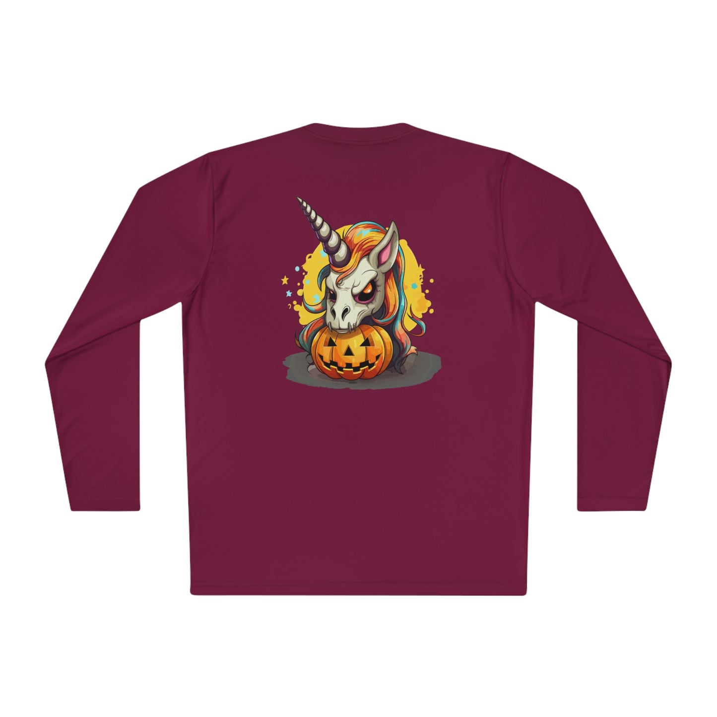 Halloween Scary Unicorn Unisex Lightweight Long Sleeve Tee