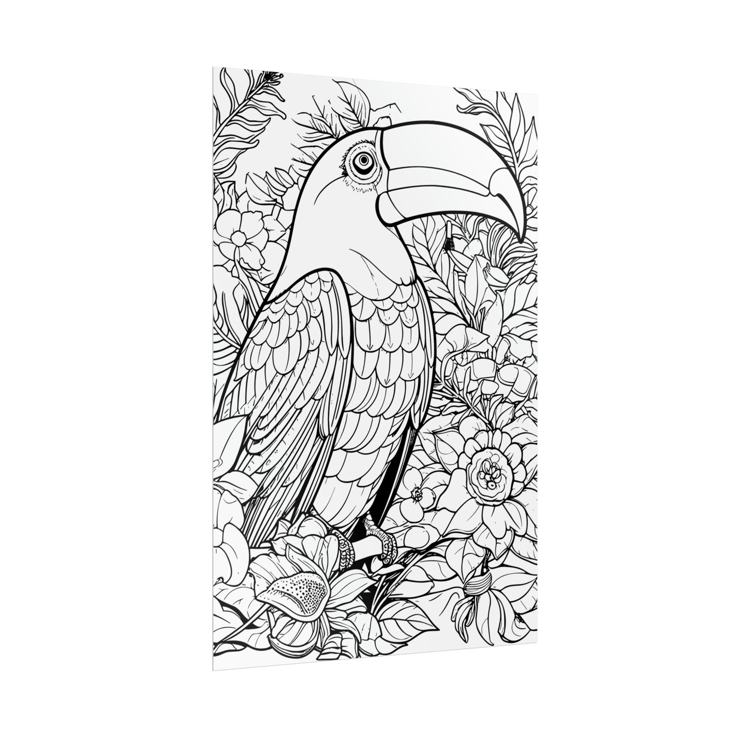 Toucan Exotic Birds Coloring Art Posters