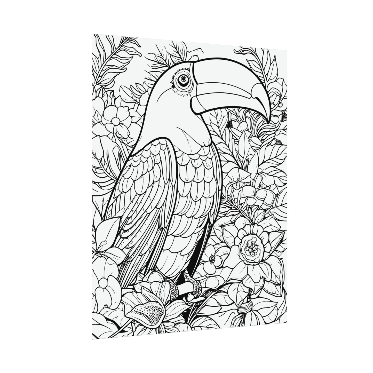 Toucan Exotic Birds Coloring Art Posters