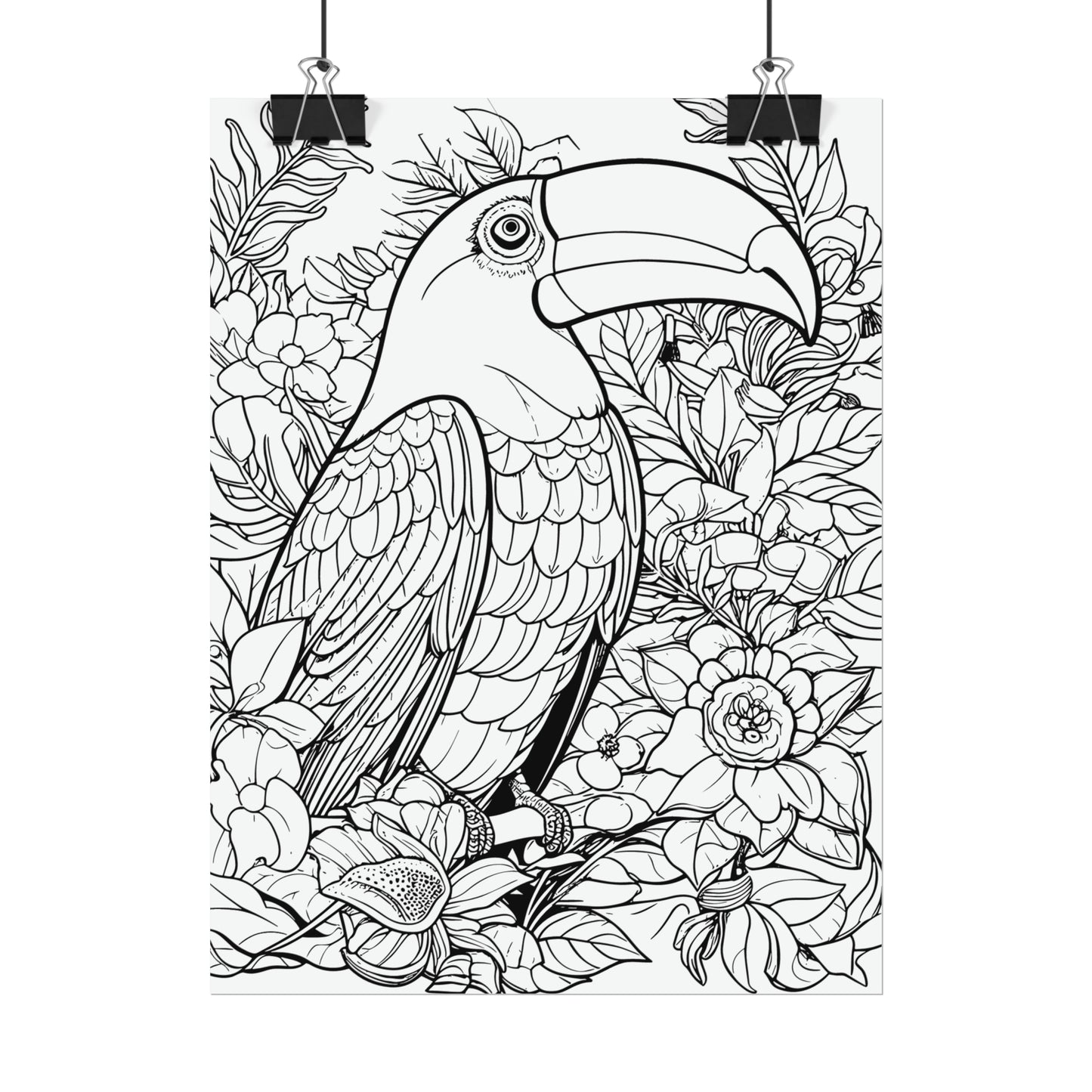 Toucan Exotic Birds Coloring Art Posters