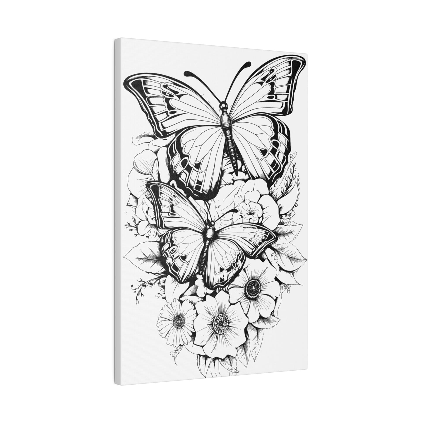 Butterfly Coloring Canvas, Stretched, 0.75"