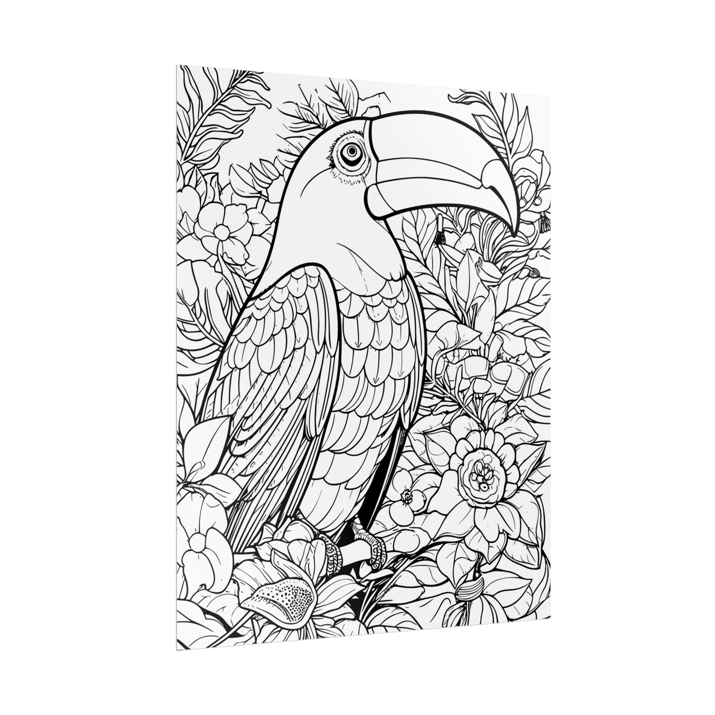 Toucan Exotic Birds Coloring Art Posters