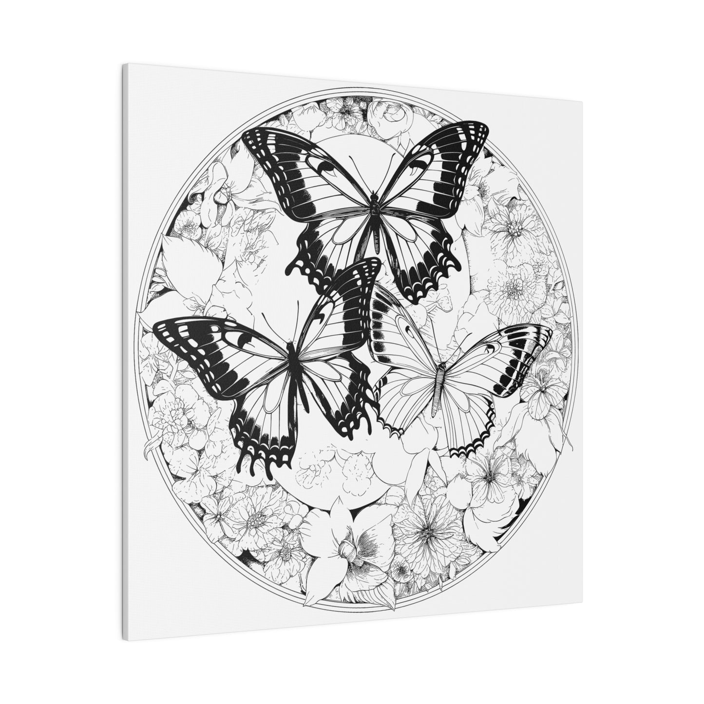 Butterfly Coloring Canvas, Stretched, 0.75"