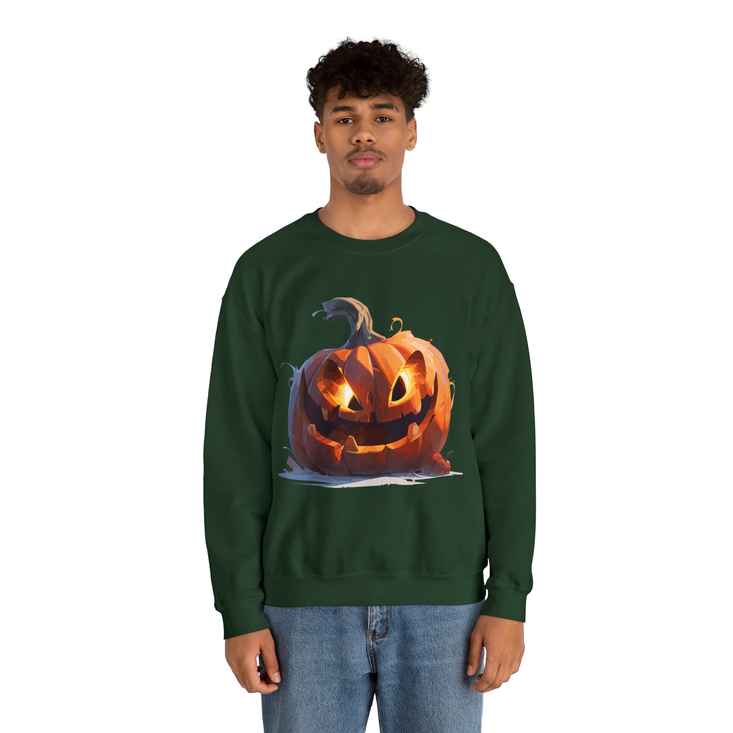 Halloween Pumpkin Crewneck Sweatshirt