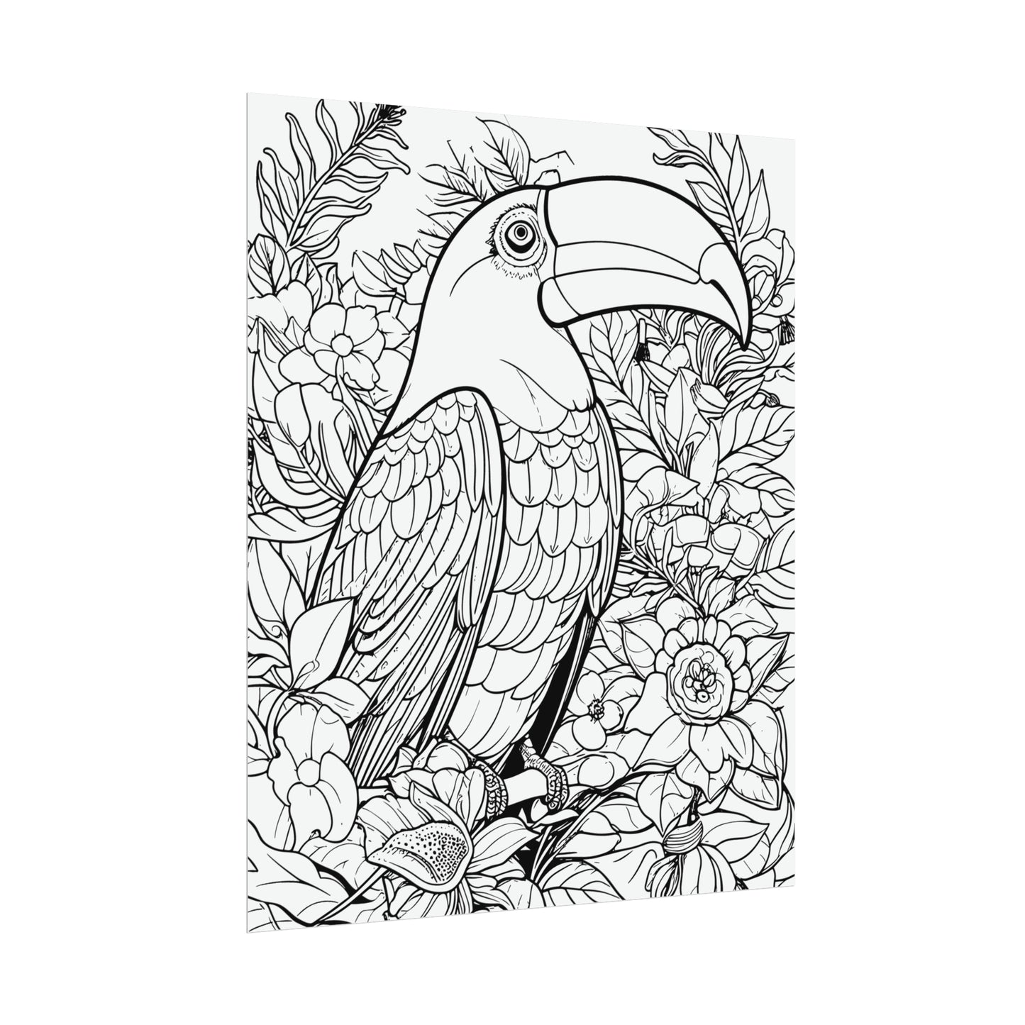 Toucan Exotic Birds Coloring Art Posters