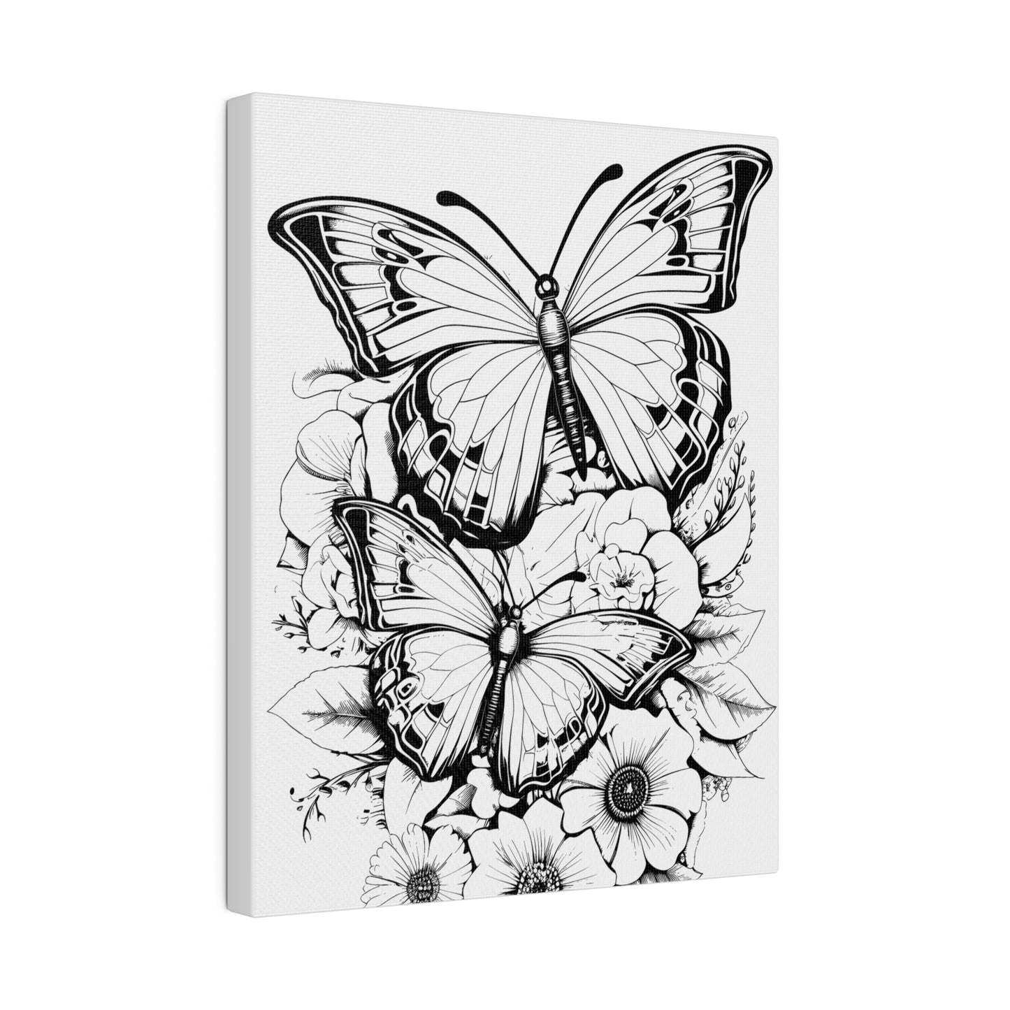 Butterfly Coloring Canvas, Stretched, 0.75"