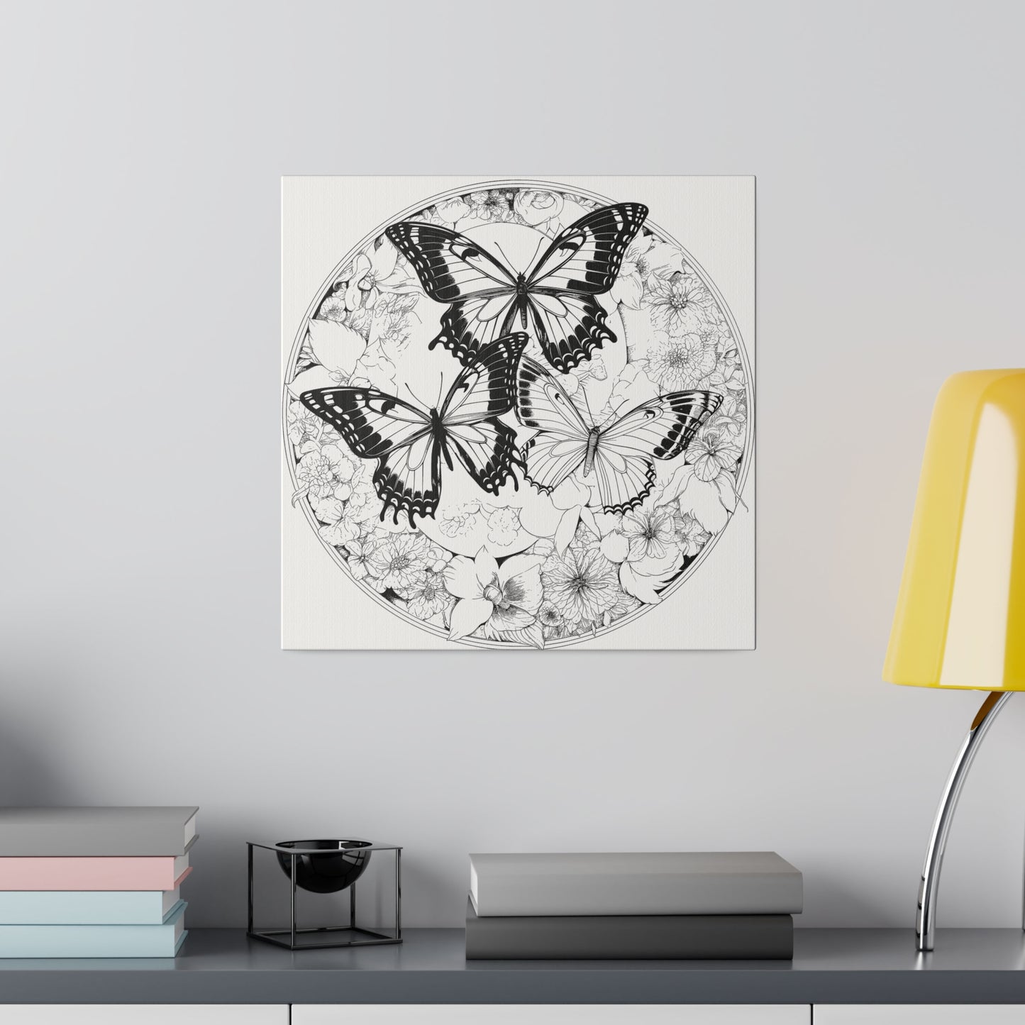 Butterfly Coloring Canvas, Stretched, 0.75"