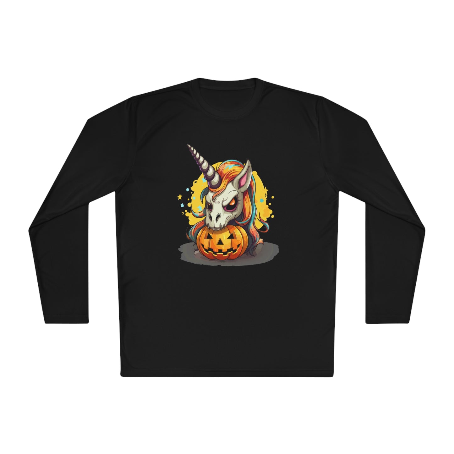 Halloween Scary Unicorn Unisex Lightweight Long Sleeve Tee